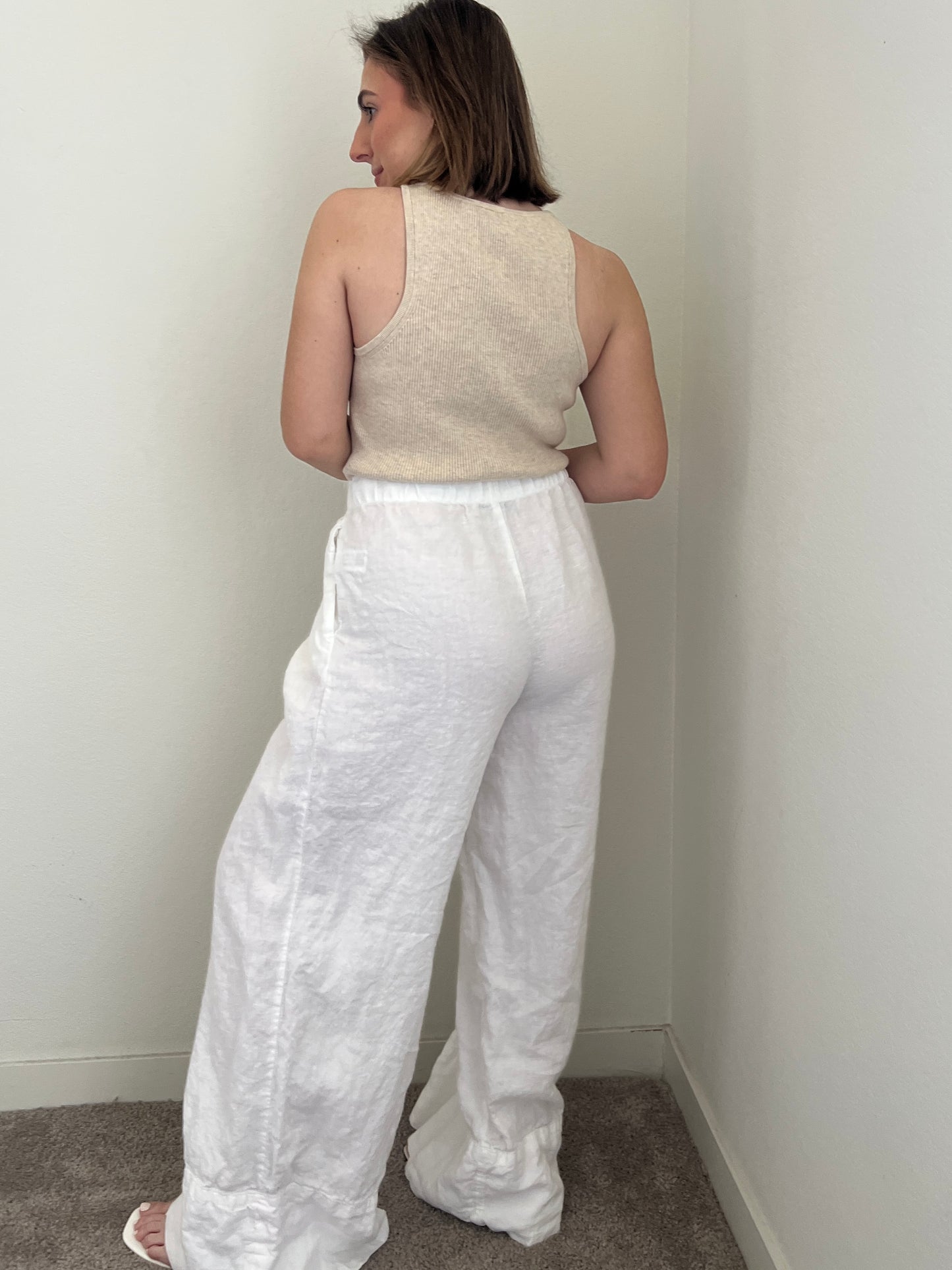 White Linen Pants (M)