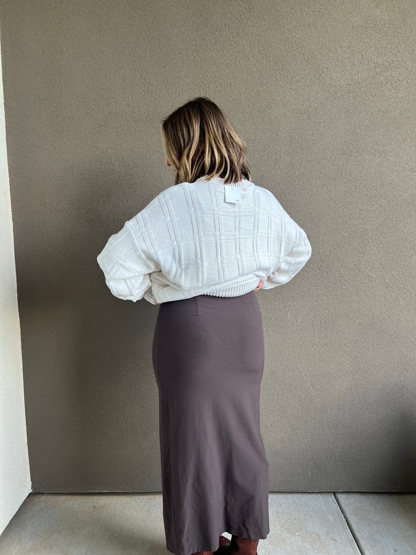 Brown Eileen Fisher Midi Skirt (XS)