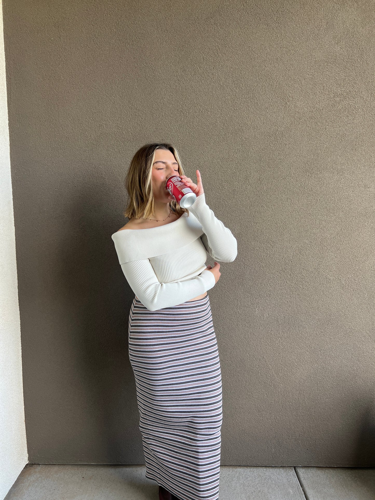 Cream Off The Shoulder Top (S)