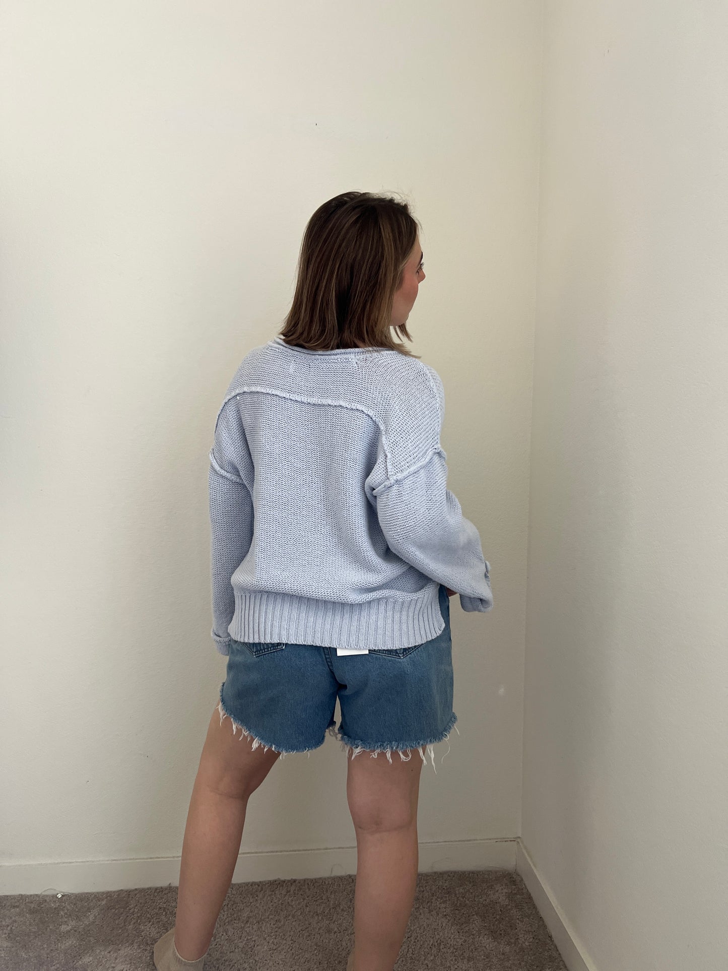 Sky Knit Henley (S)