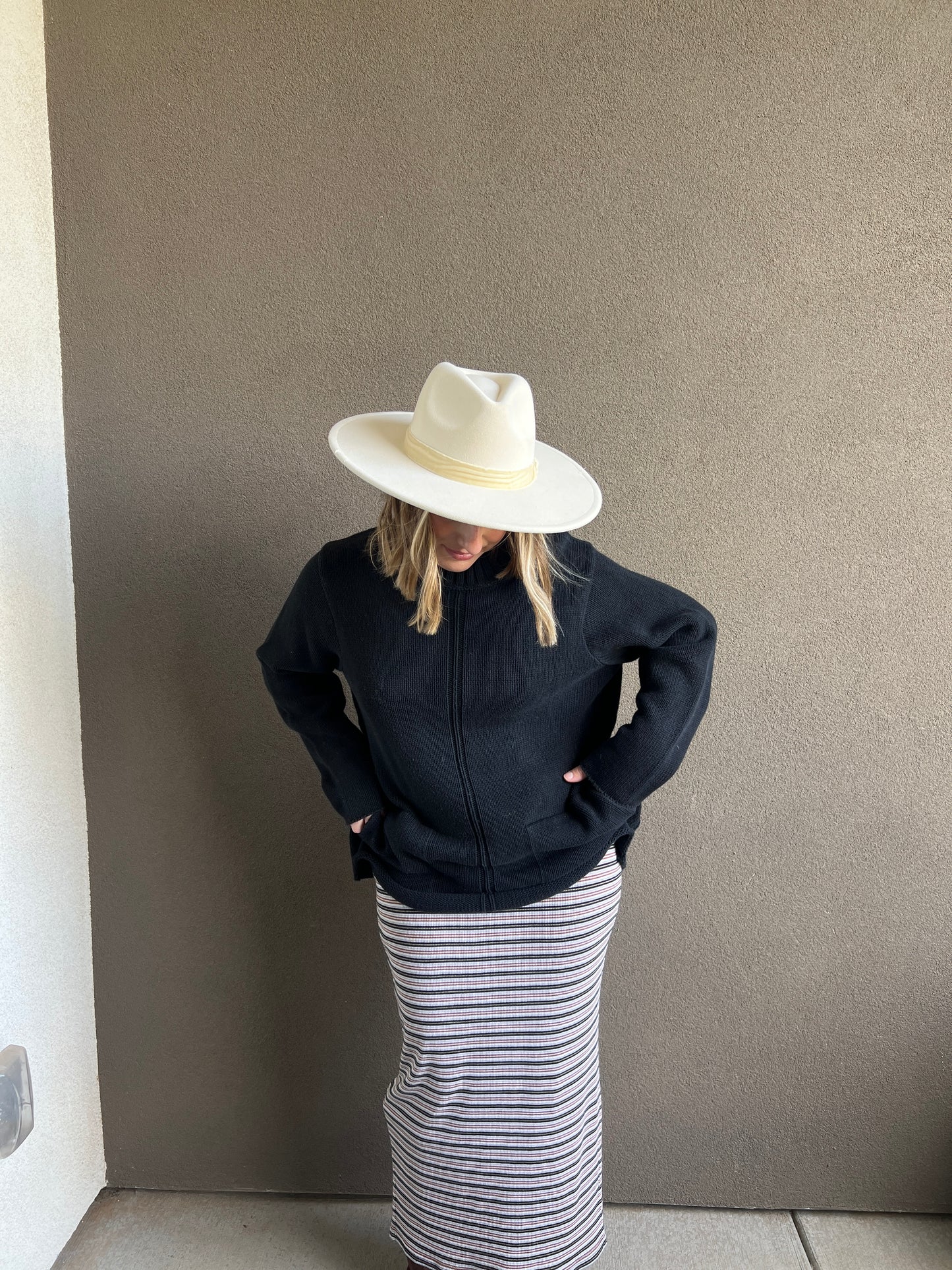 Black Vintage Pocket Sweater (OS)