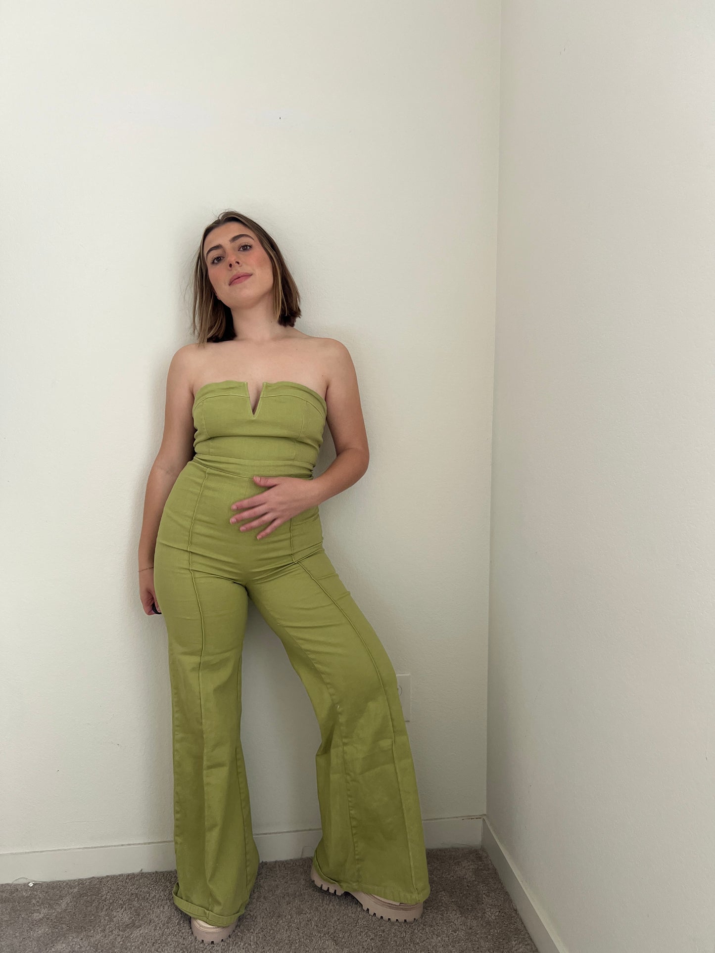 Flared Green Jumpsuit (S)