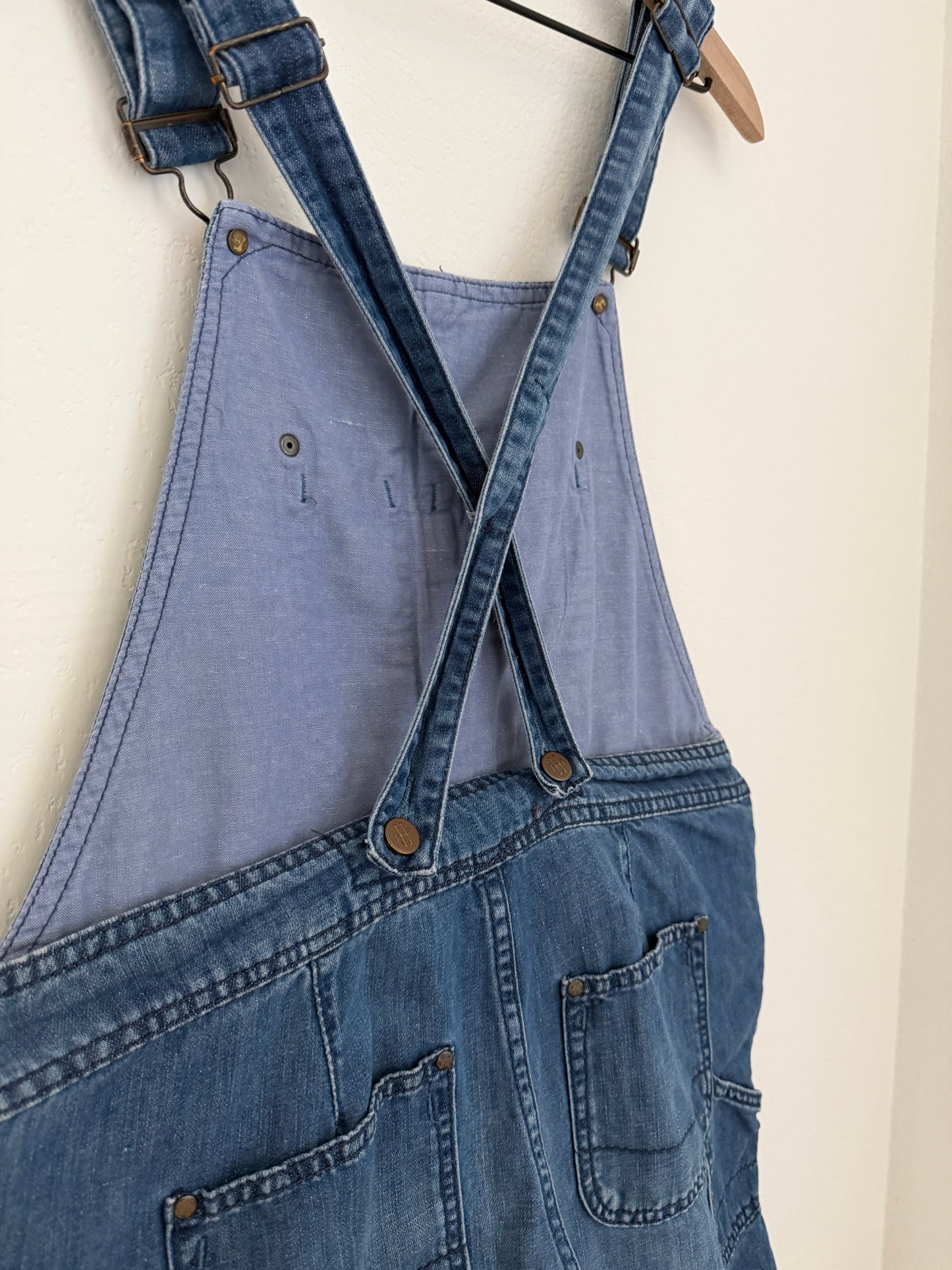 Dark Wash Shortalls (28)