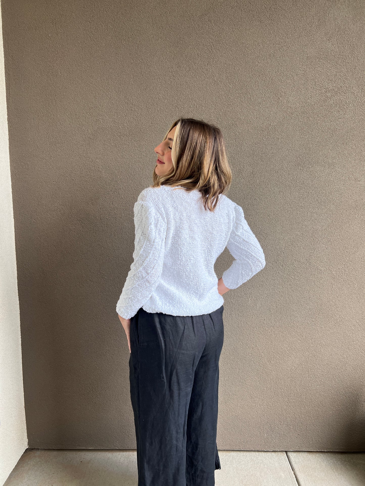 Vintage White Cardigan (S)