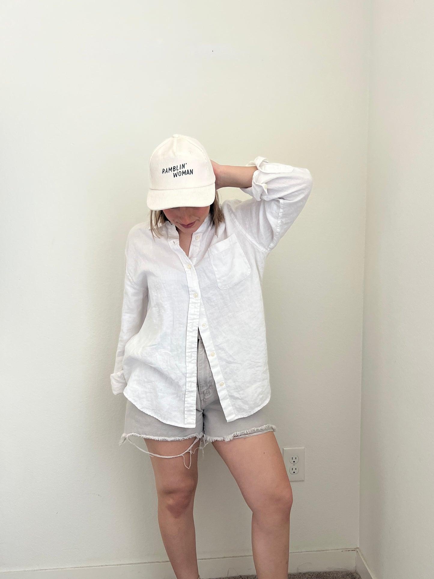Linen Button Up Shirt (M)