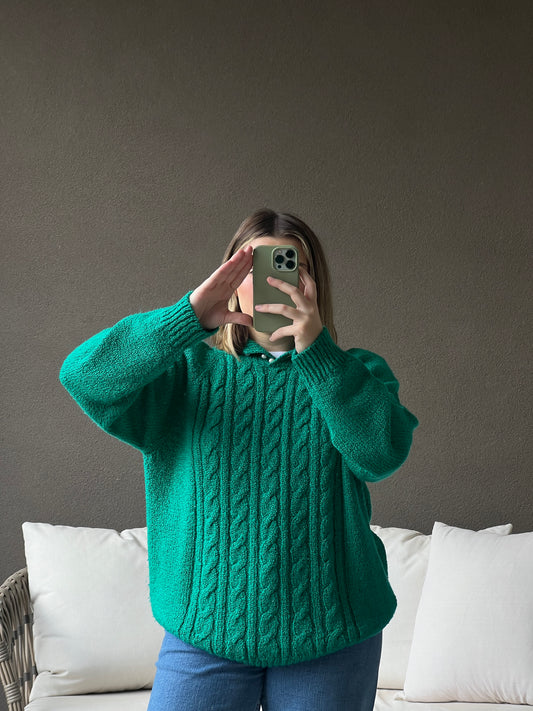 Vintage Emerald Sweater (L)