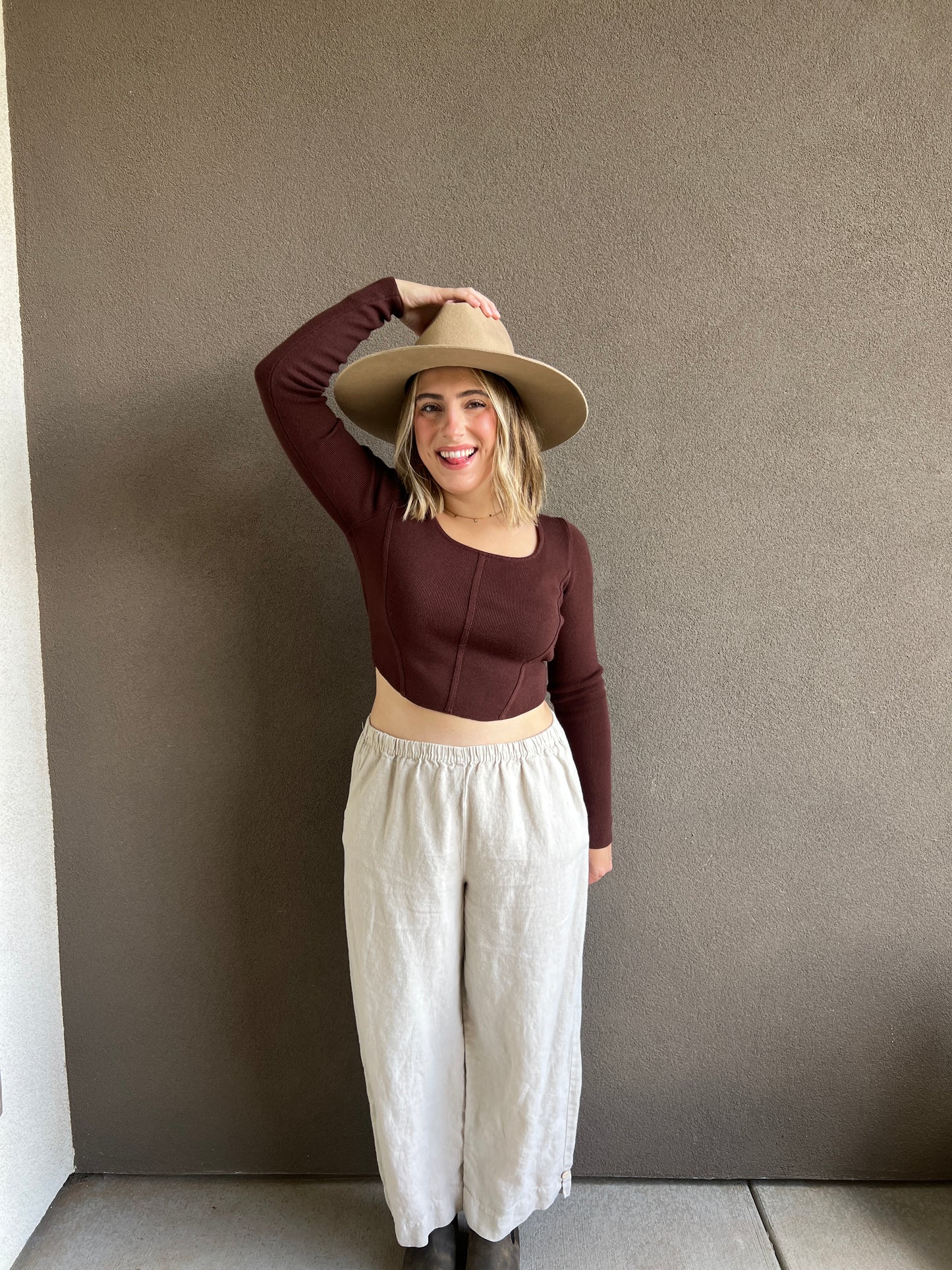 Brown Cropped Longsleeve (S)