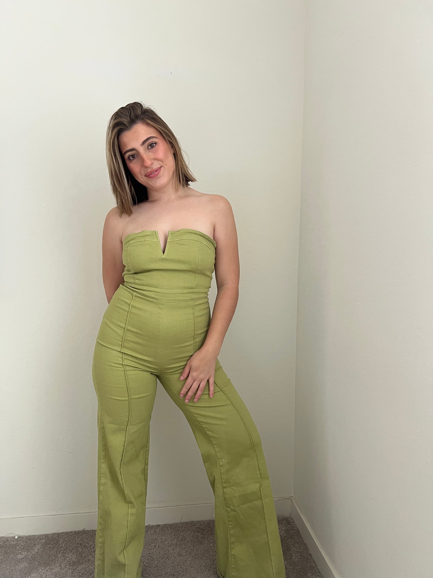 Flared Green Jumpsuit (S)