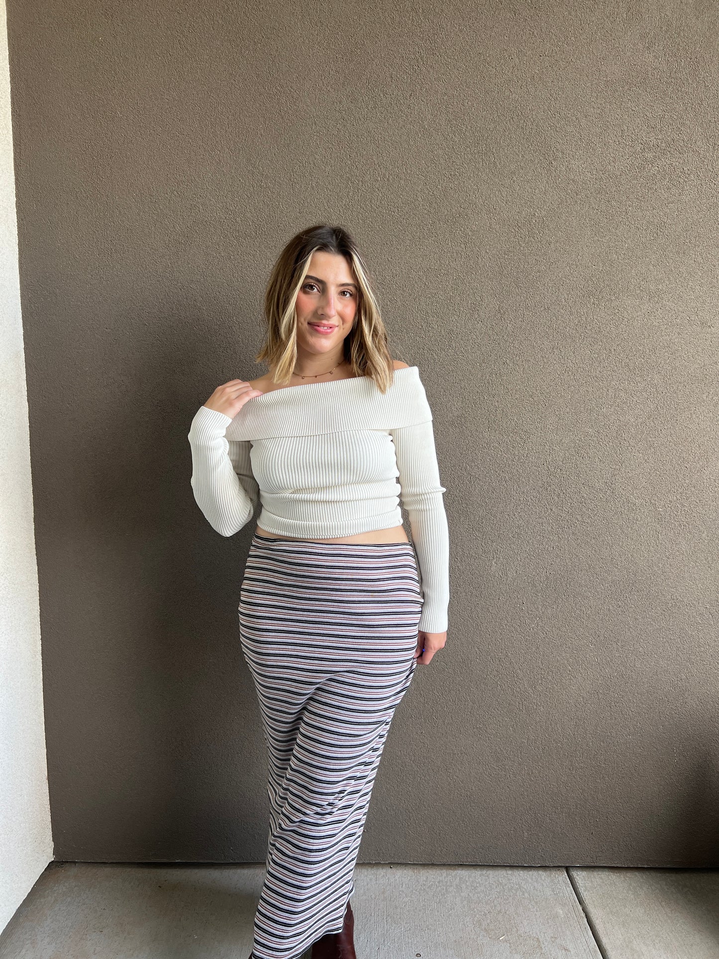 Cream Off The Shoulder Top (S)