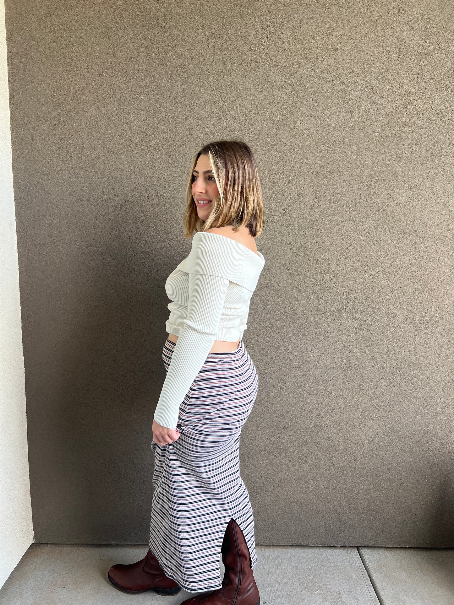 Cream Off The Shoulder Top (S)
