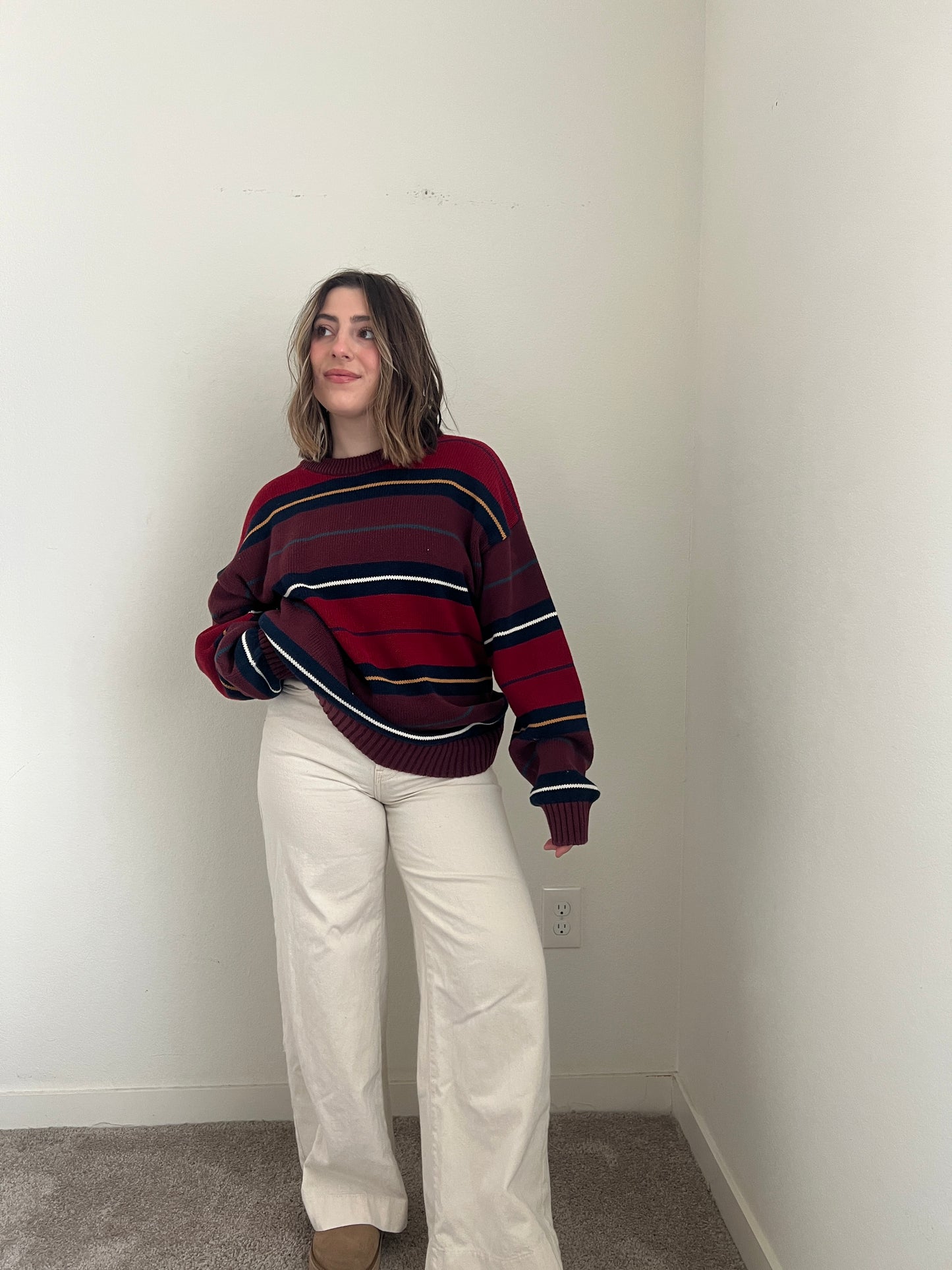 Vintage Striped Sweater (L)