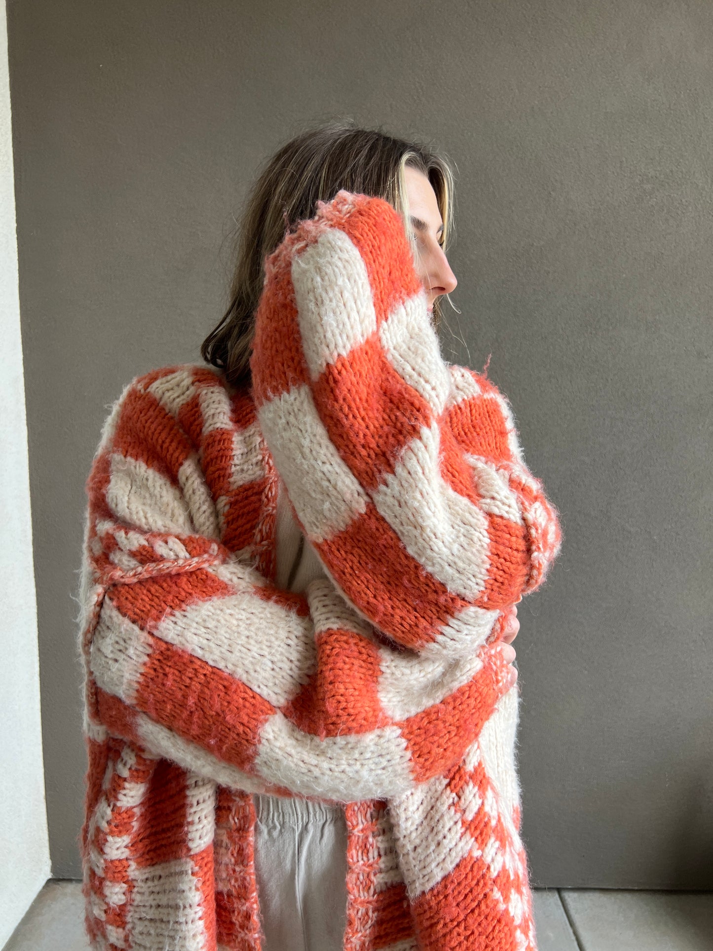 Free People Checkered Cardigan (XS/S)
