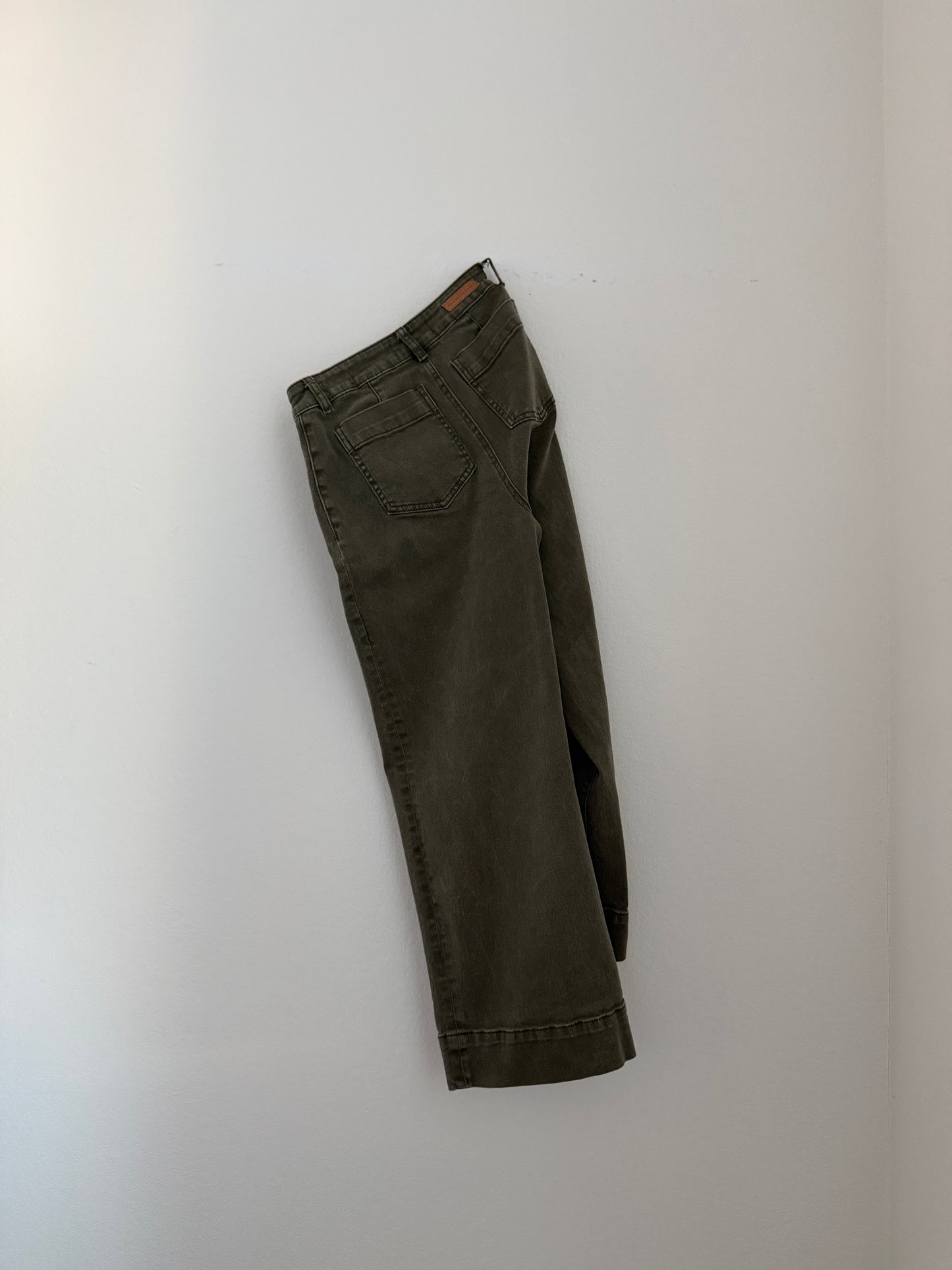 Moss Green Wide Leg Jean (29"W)