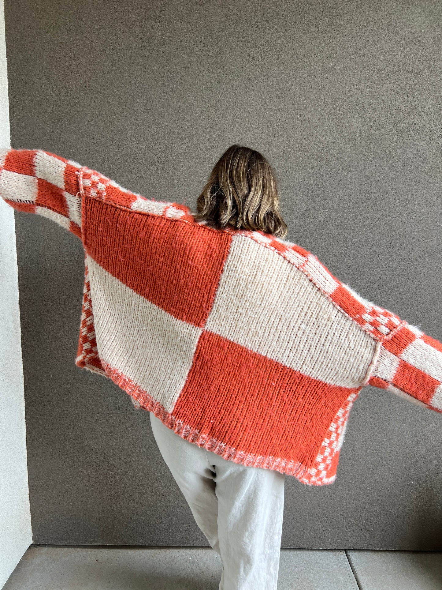 Free People Checkered Cardigan (XS/S)