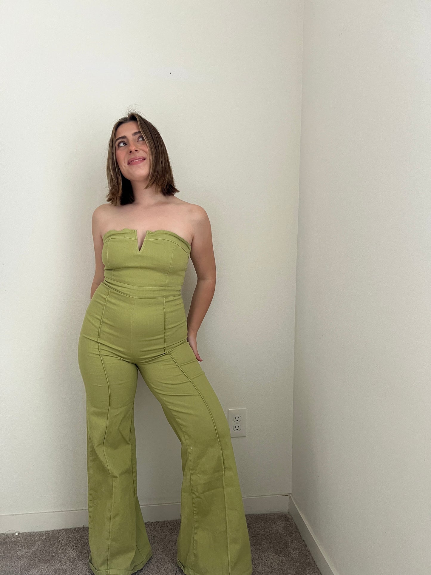 Flared Green Jumpsuit (S)