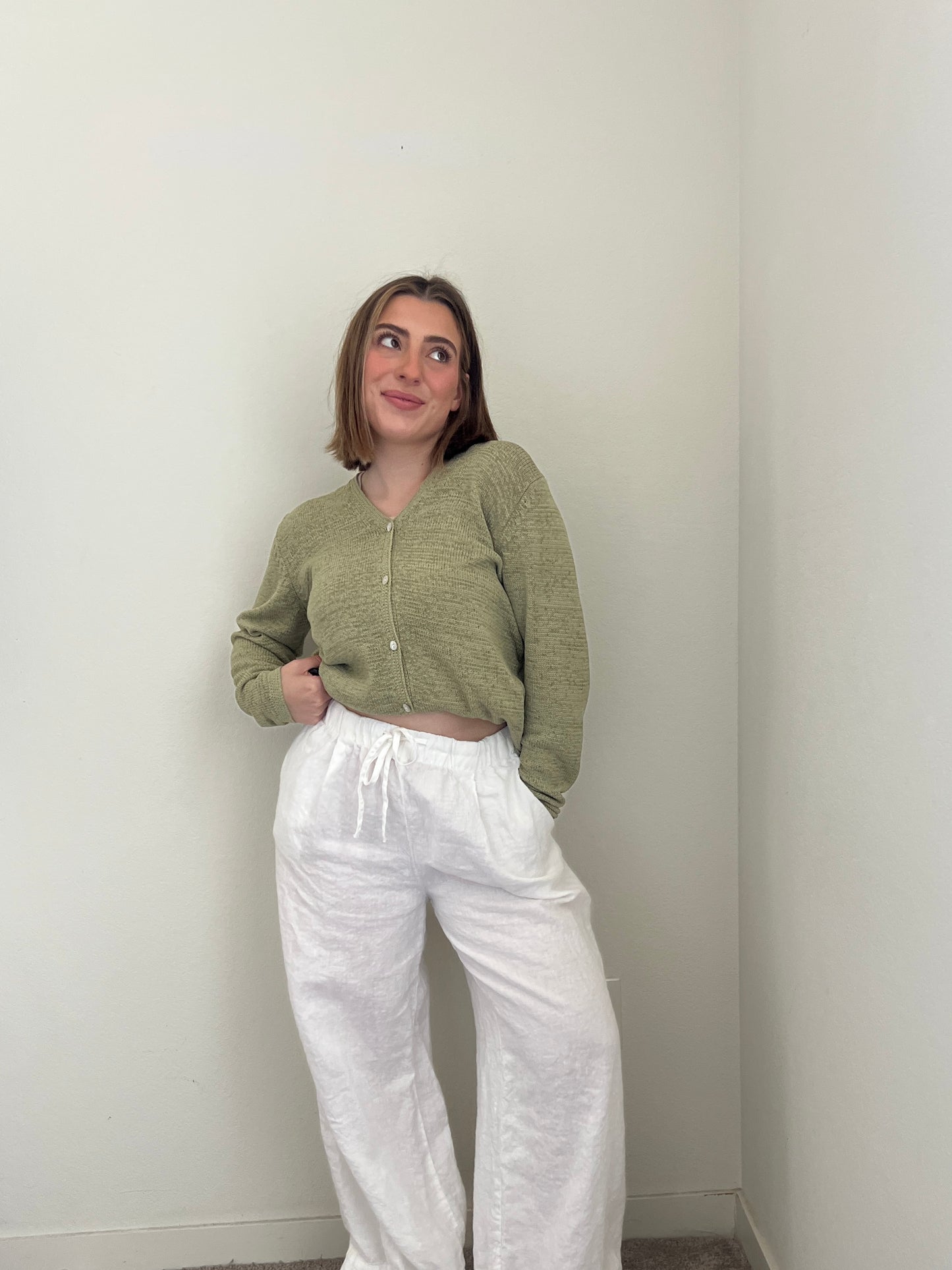 Vintage Green Cardigan (M)