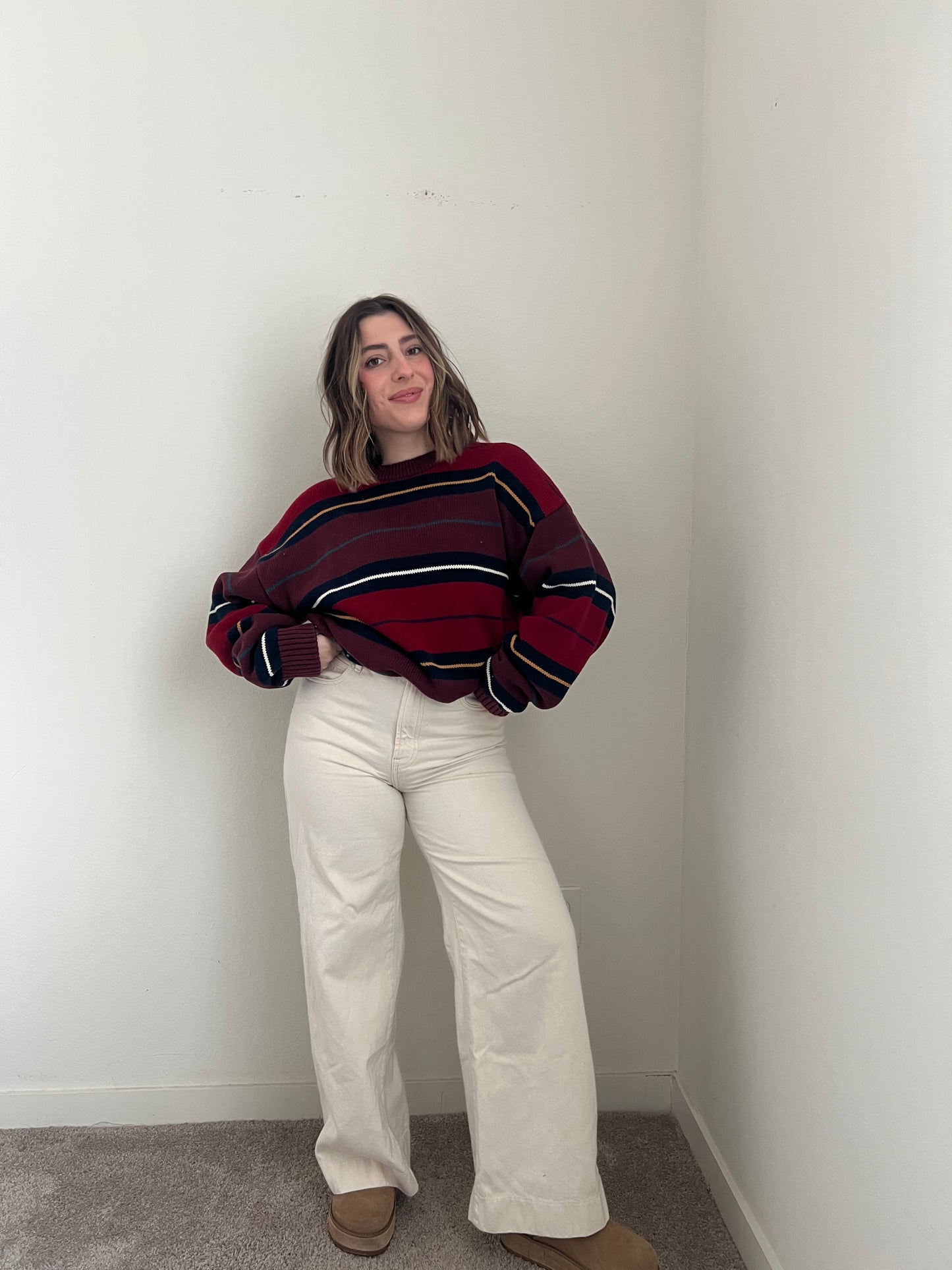 Vintage Striped Sweater (L)