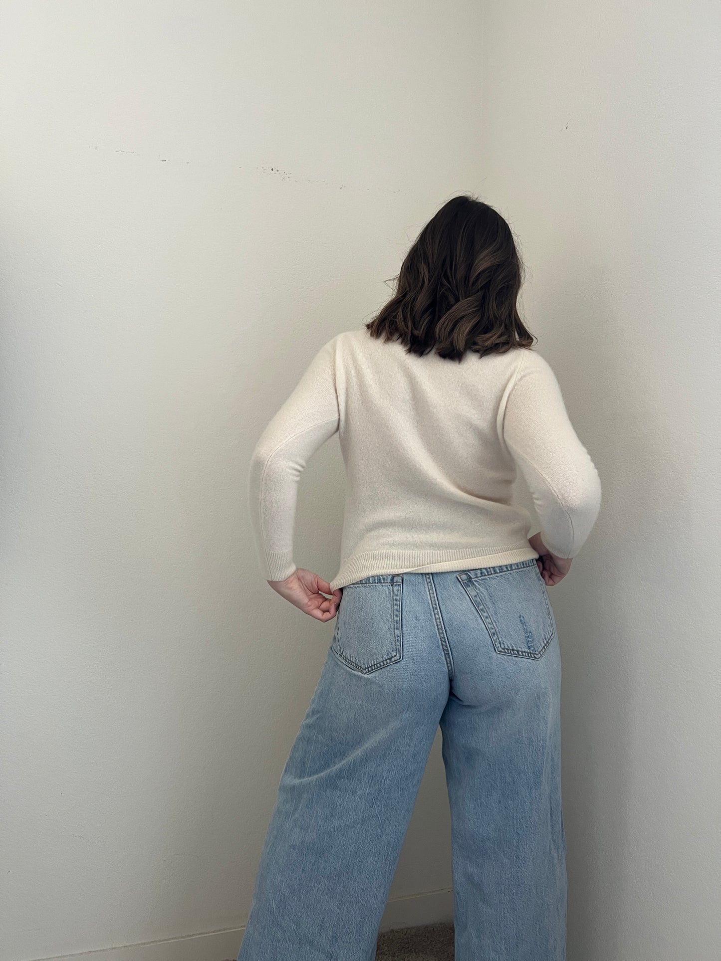 Cream Cashmere Sweater (S)