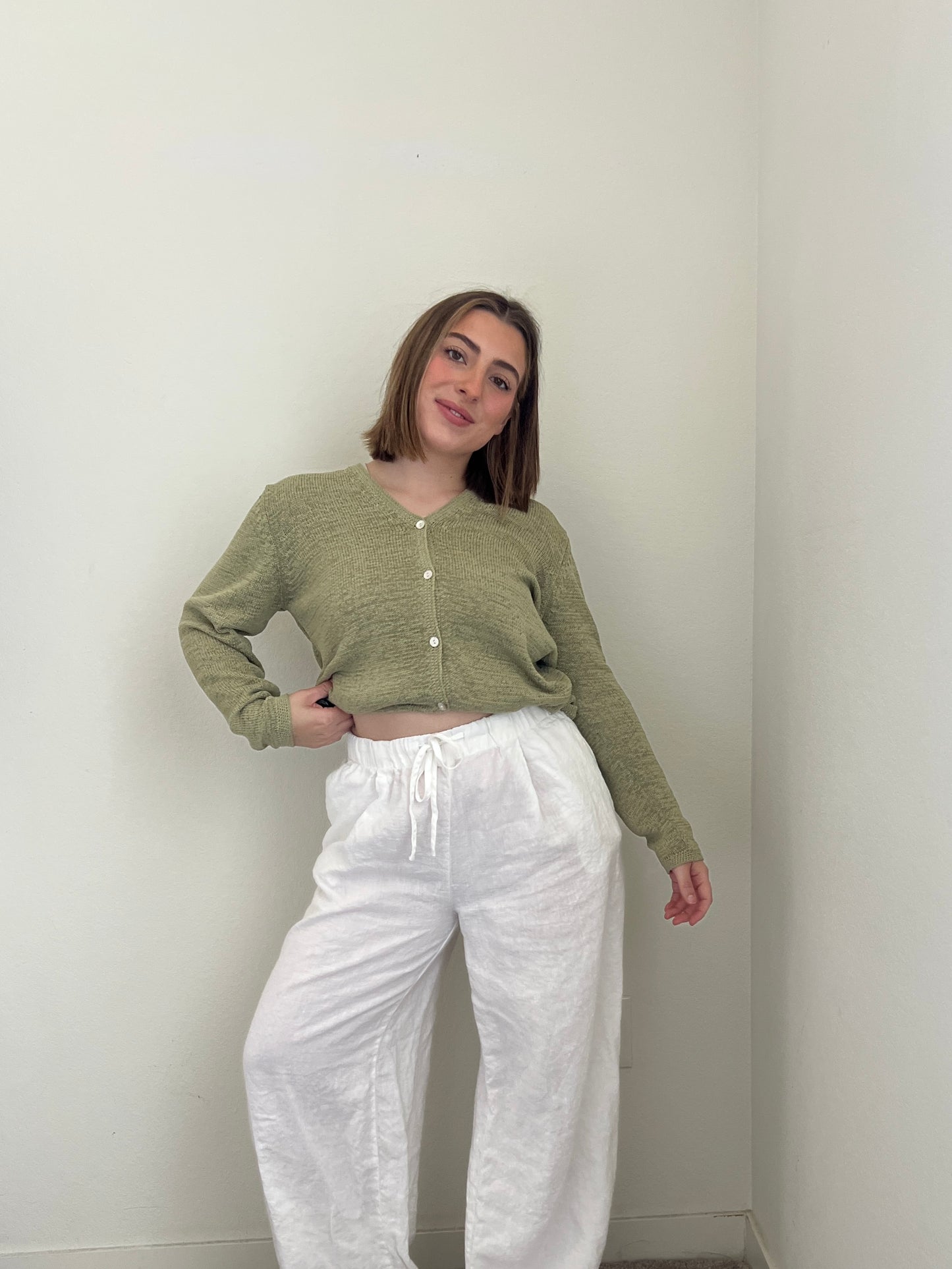Vintage Green Cardigan (M)