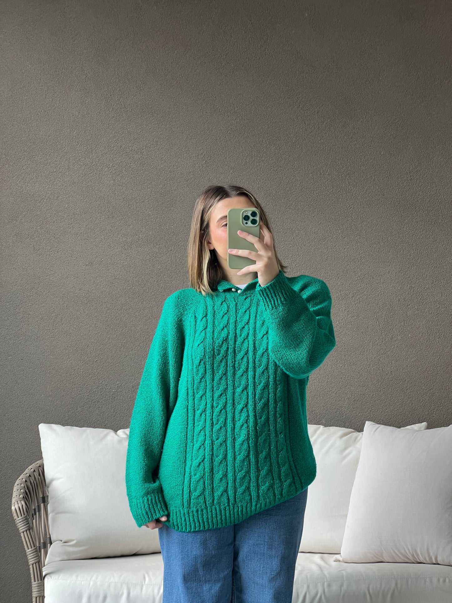 Vintage Emerald Sweater (L)