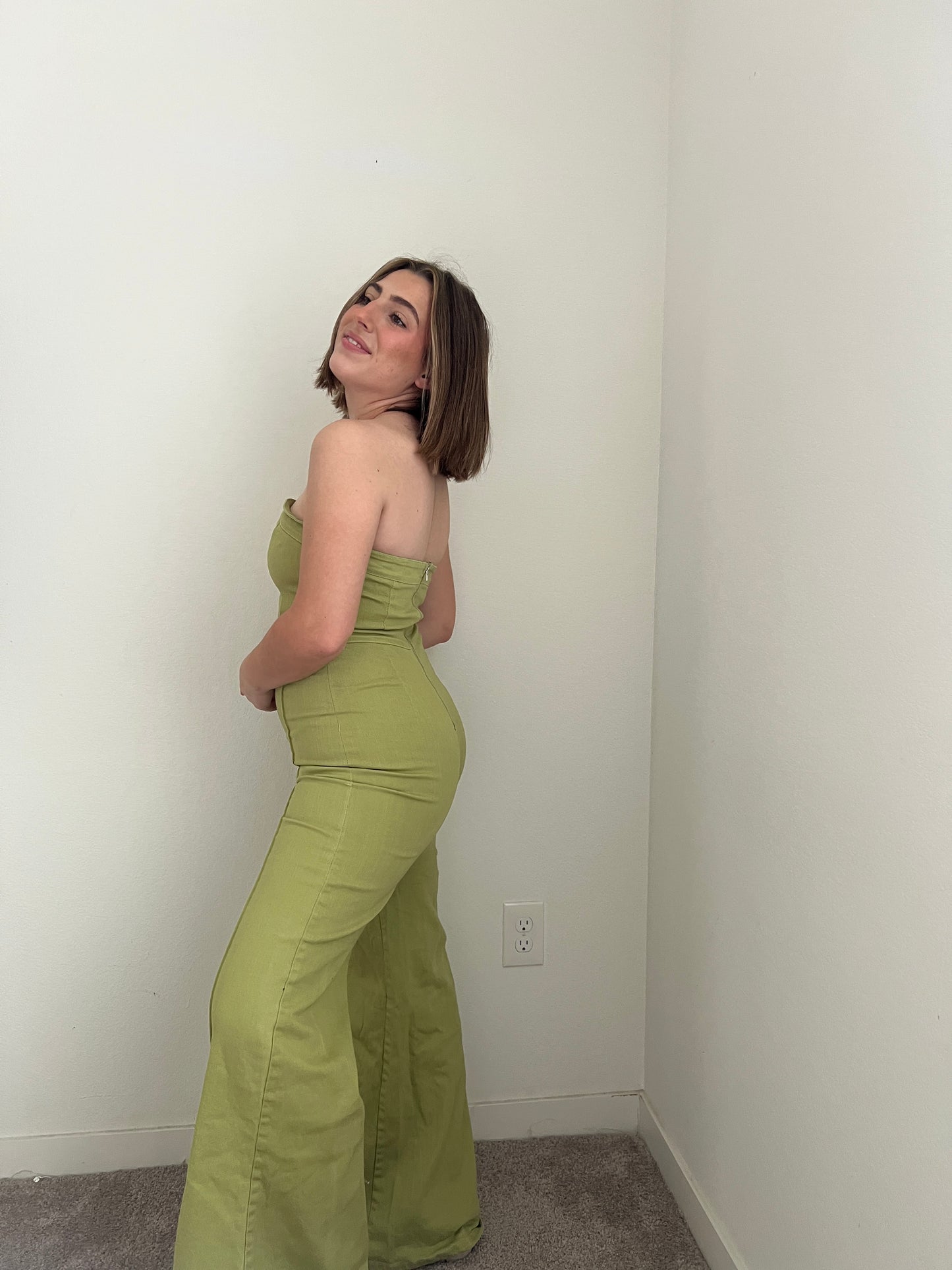Flared Green Jumpsuit (S)