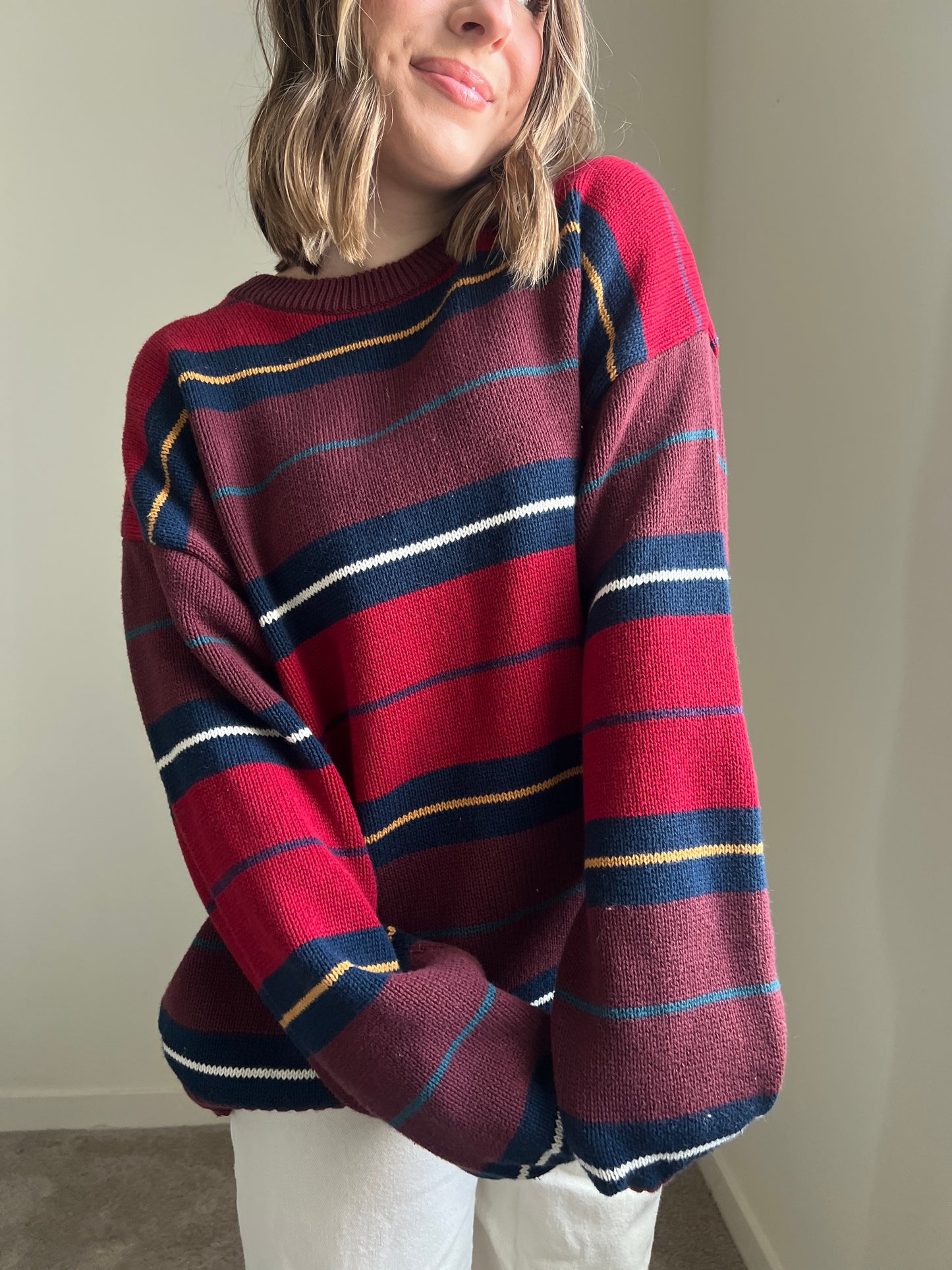 Vintage Striped Sweater (L)