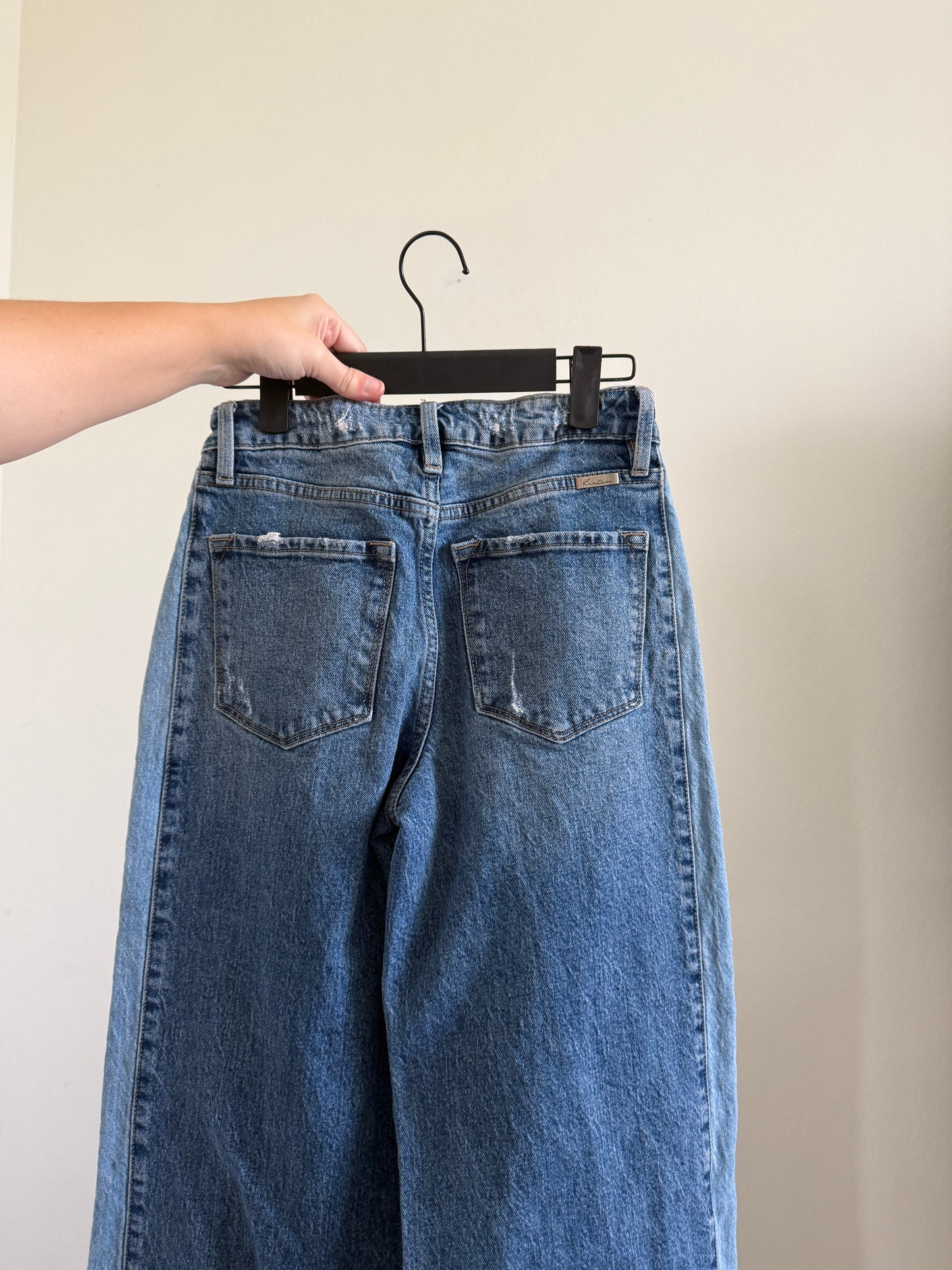 Split Color Wide Leg Jeans (26"W)