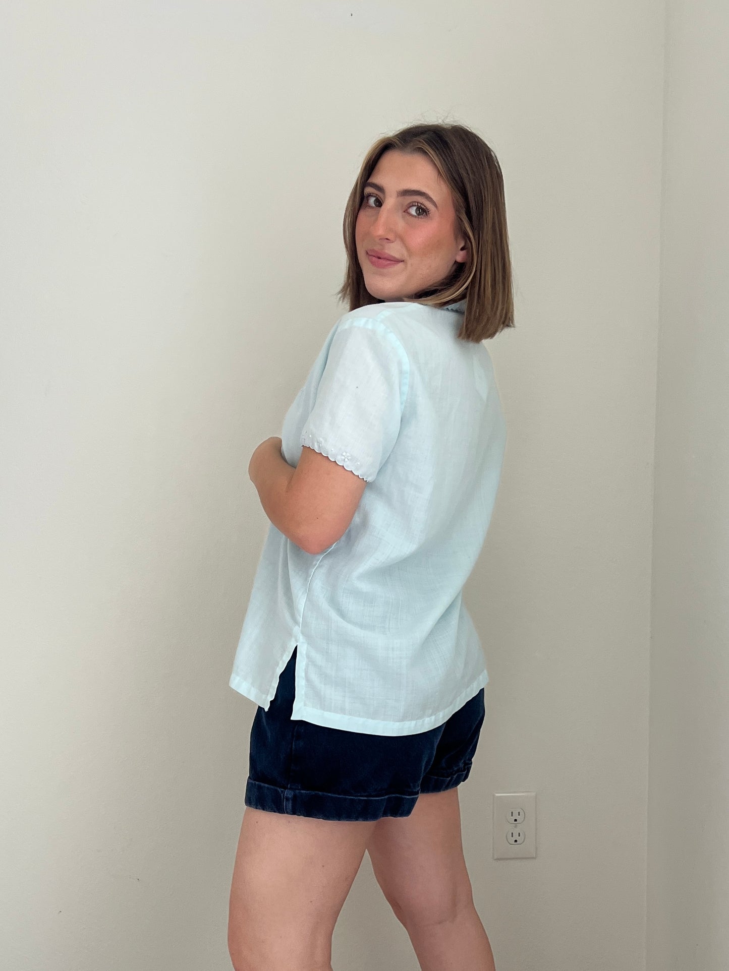 60/70's Hand Embroidered Shirt (L)