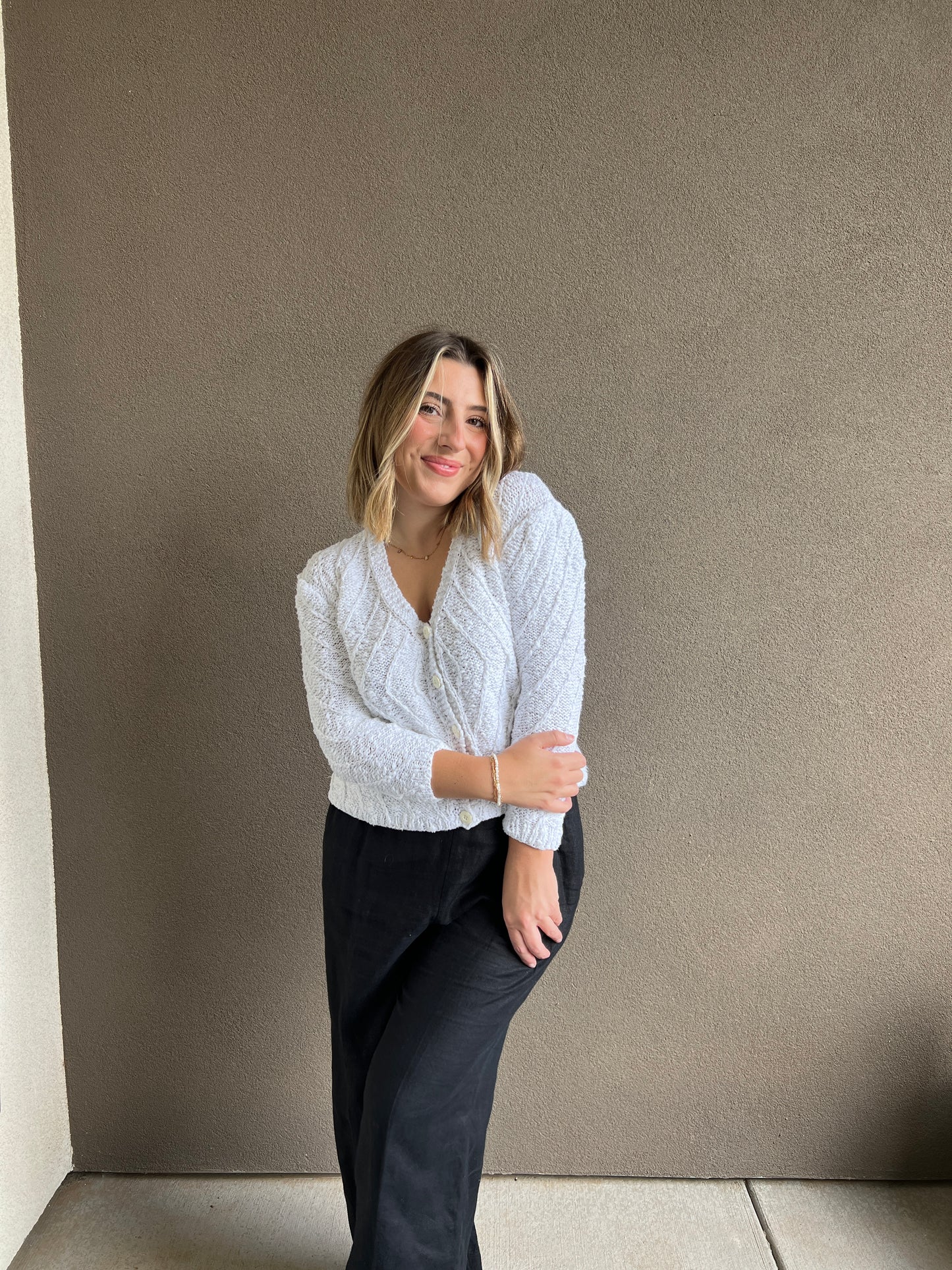 Vintage White Cardigan (S)
