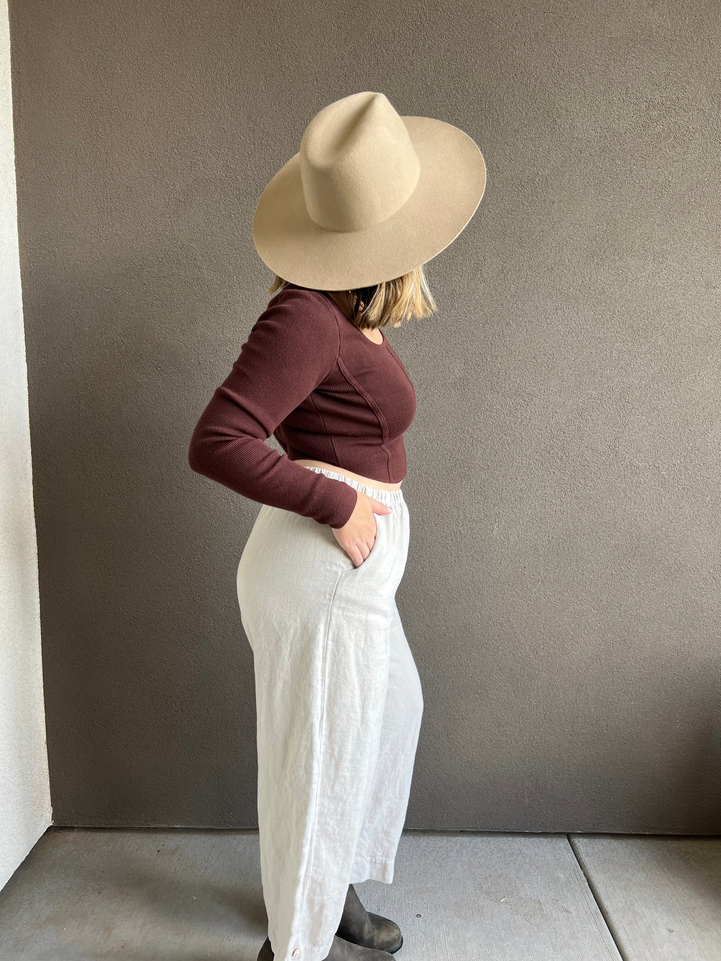 Vintage Linen Easy Pants (M)