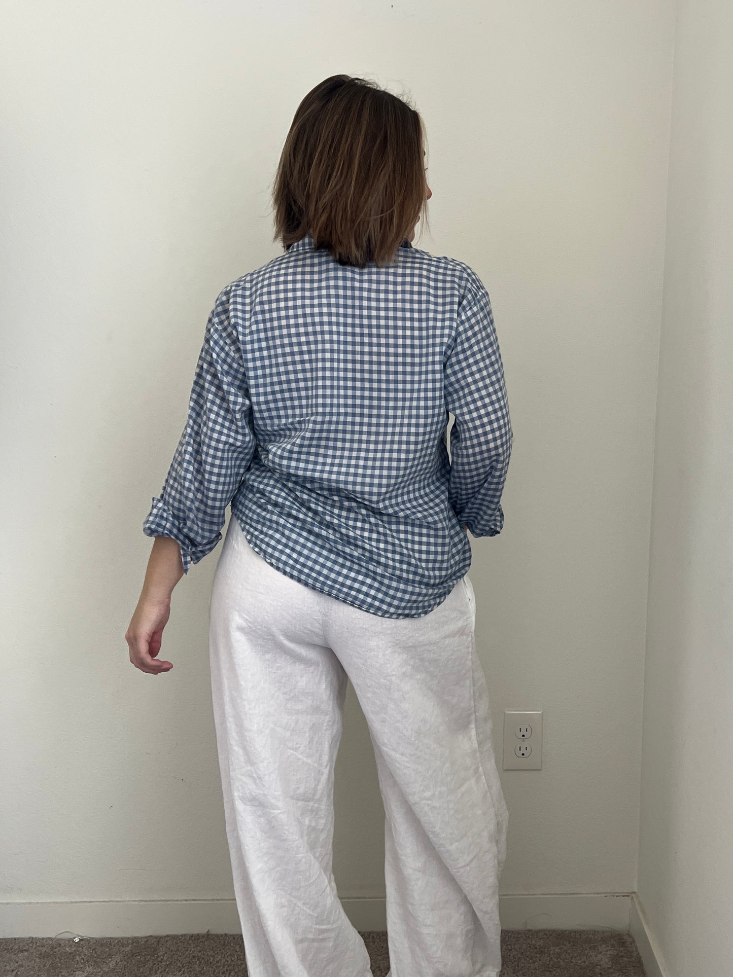 Embroidered Gingham Shirt (P)