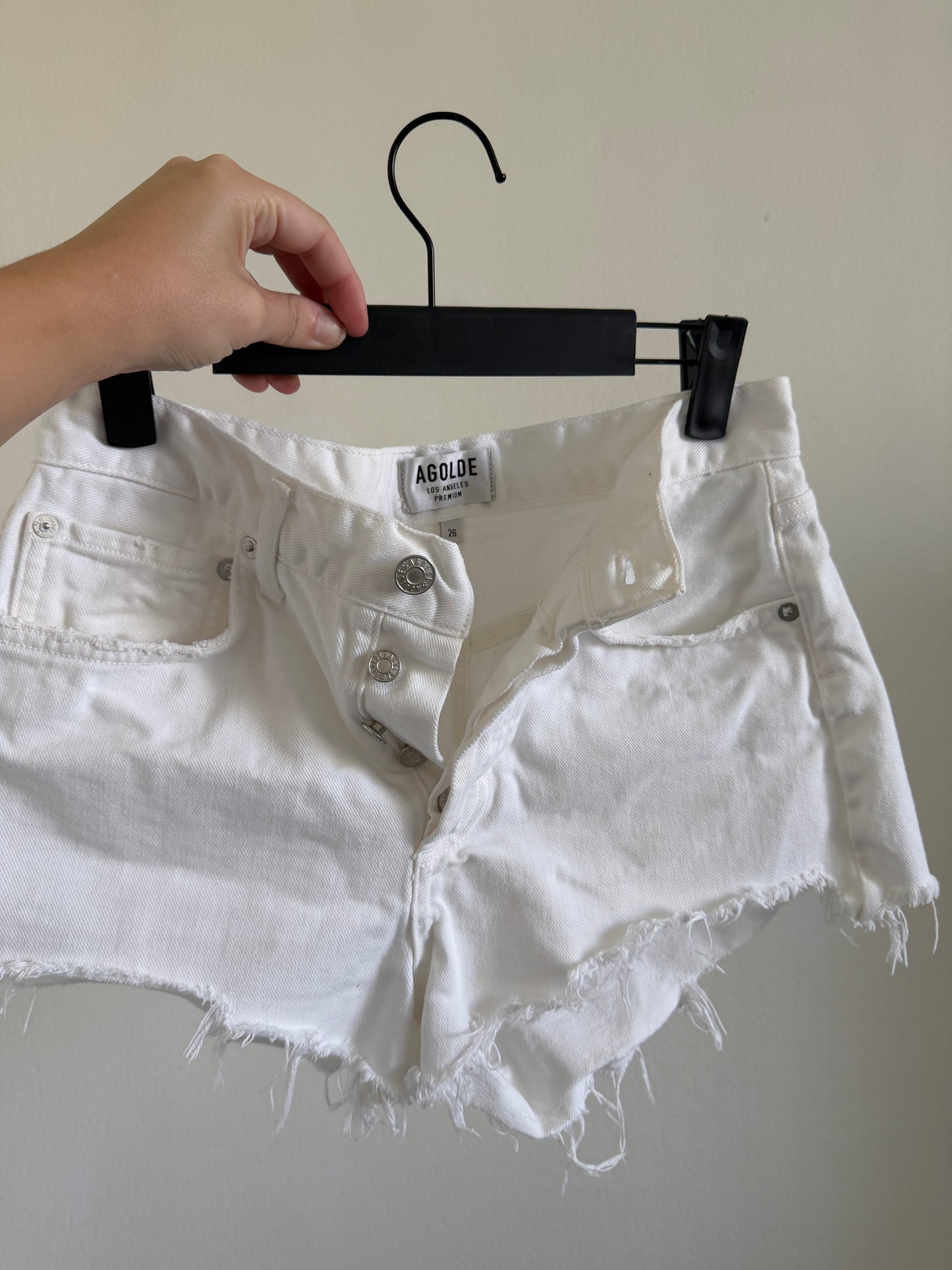 Agolde White Shorts (28"W)