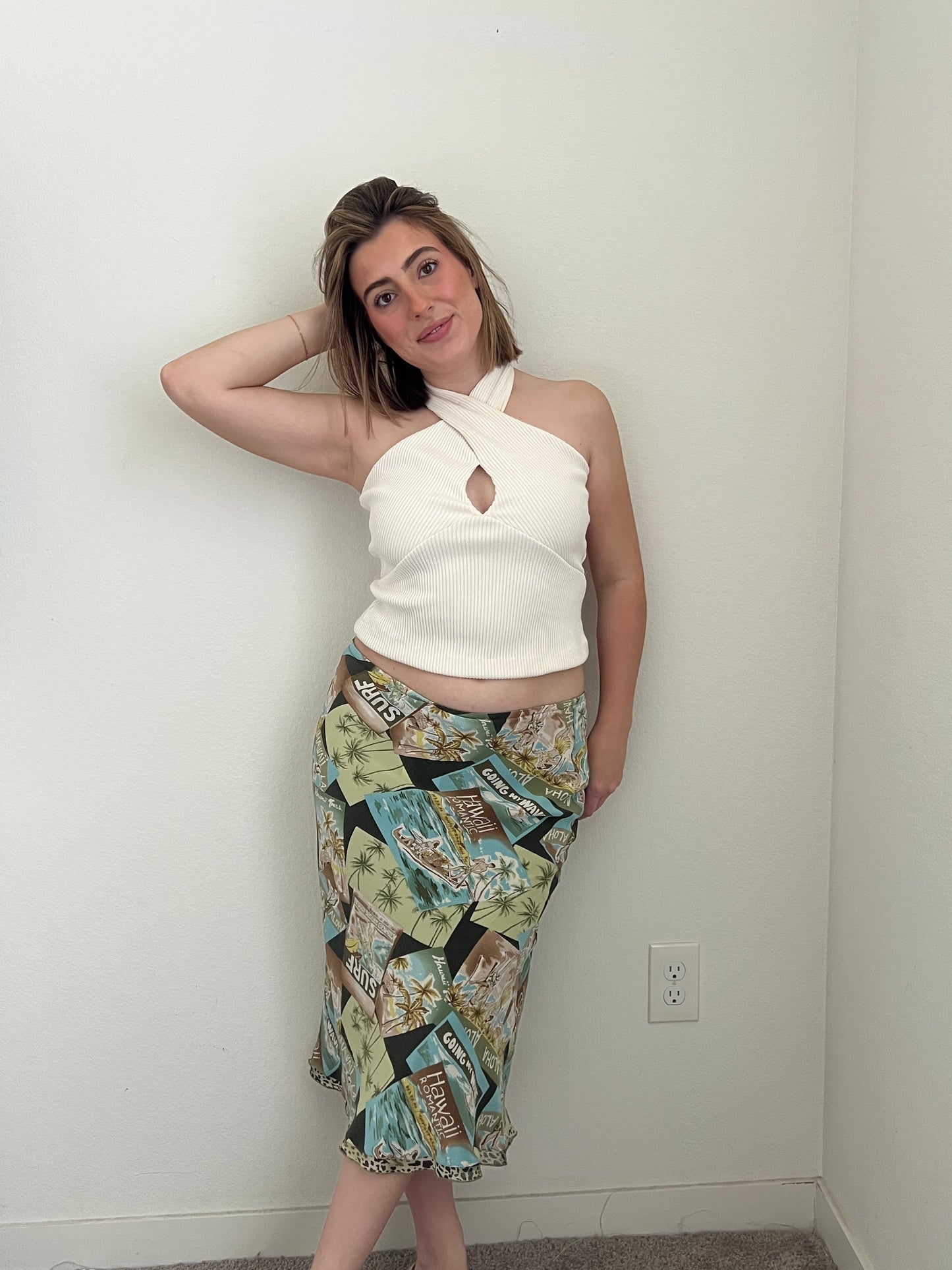 John in Hawaii Silk Skirt (S)
