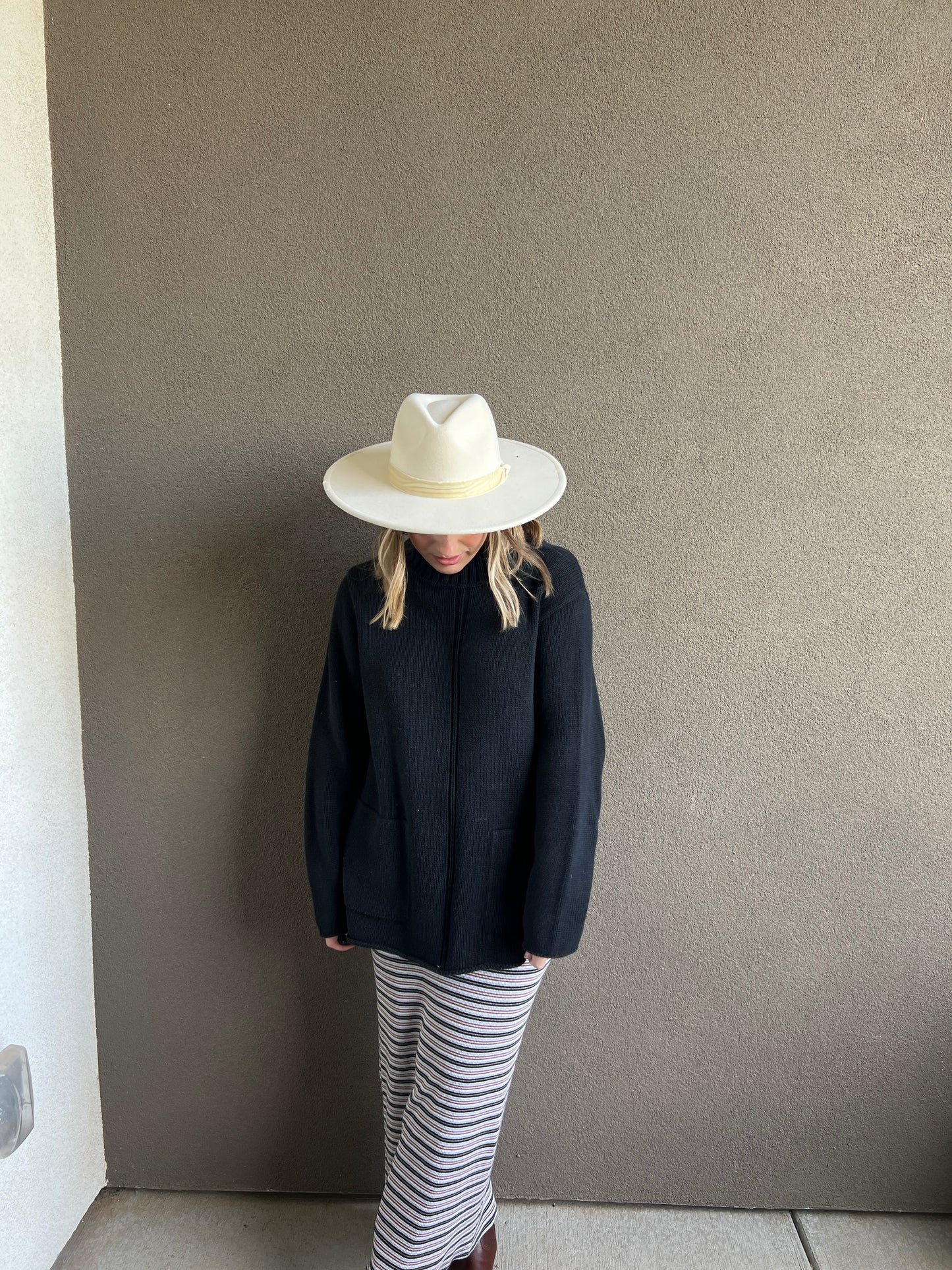 Black Vintage Pocket Sweater (OS)