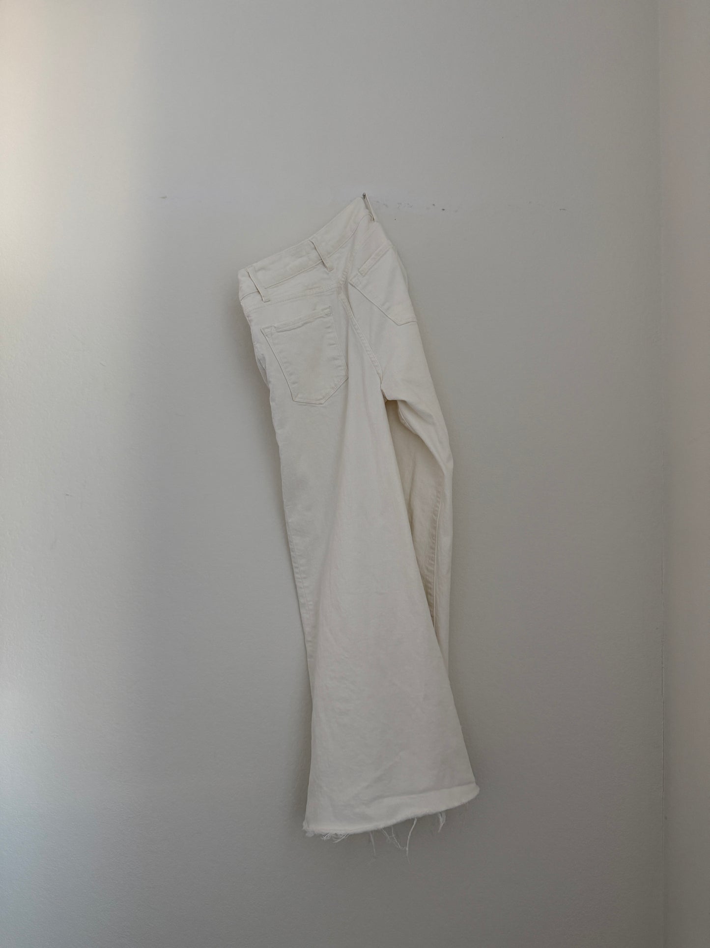 Frame White Crop Wide Leg (27"w)
