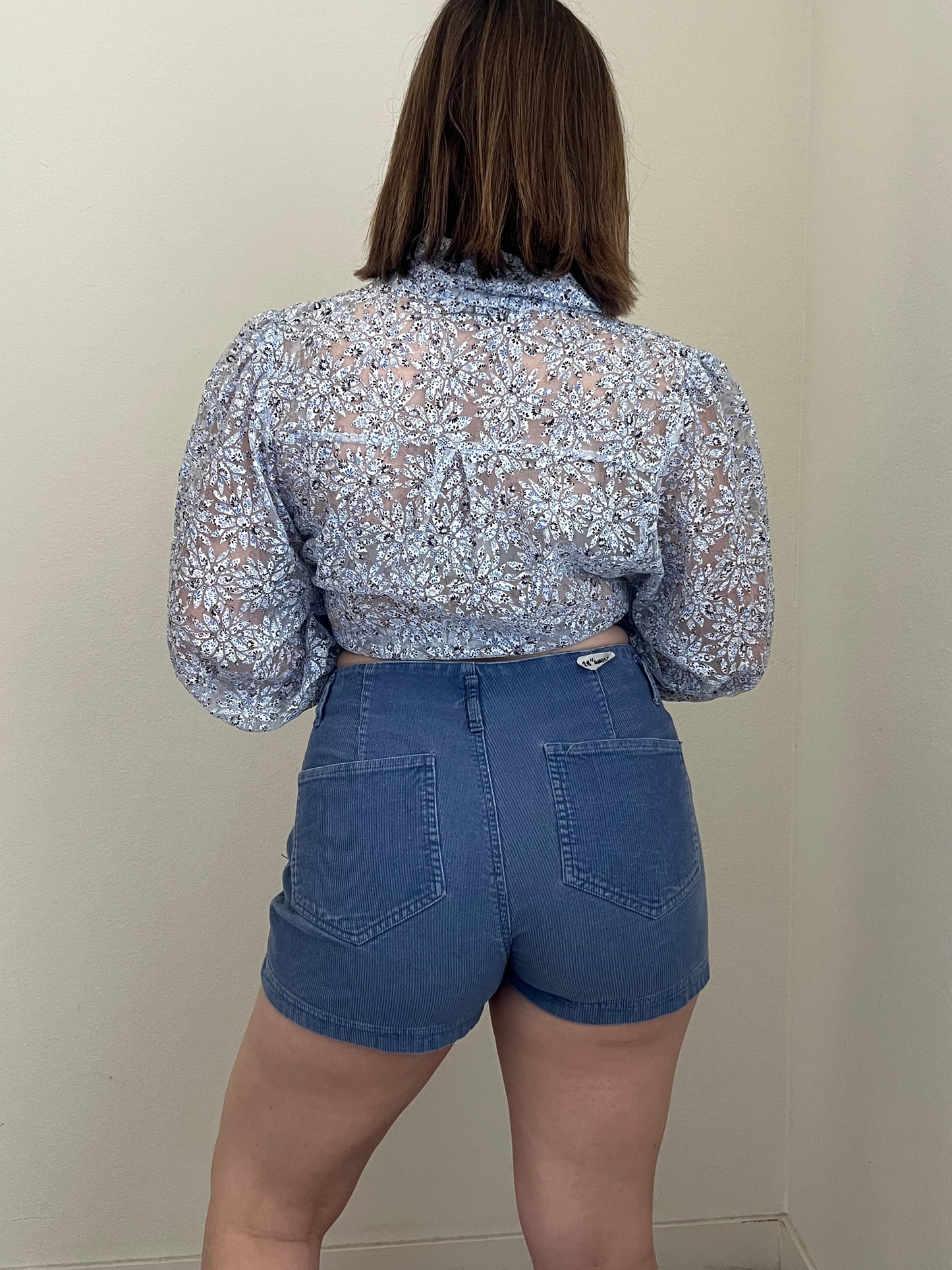 Blue Corduroy Shorts (28"w)