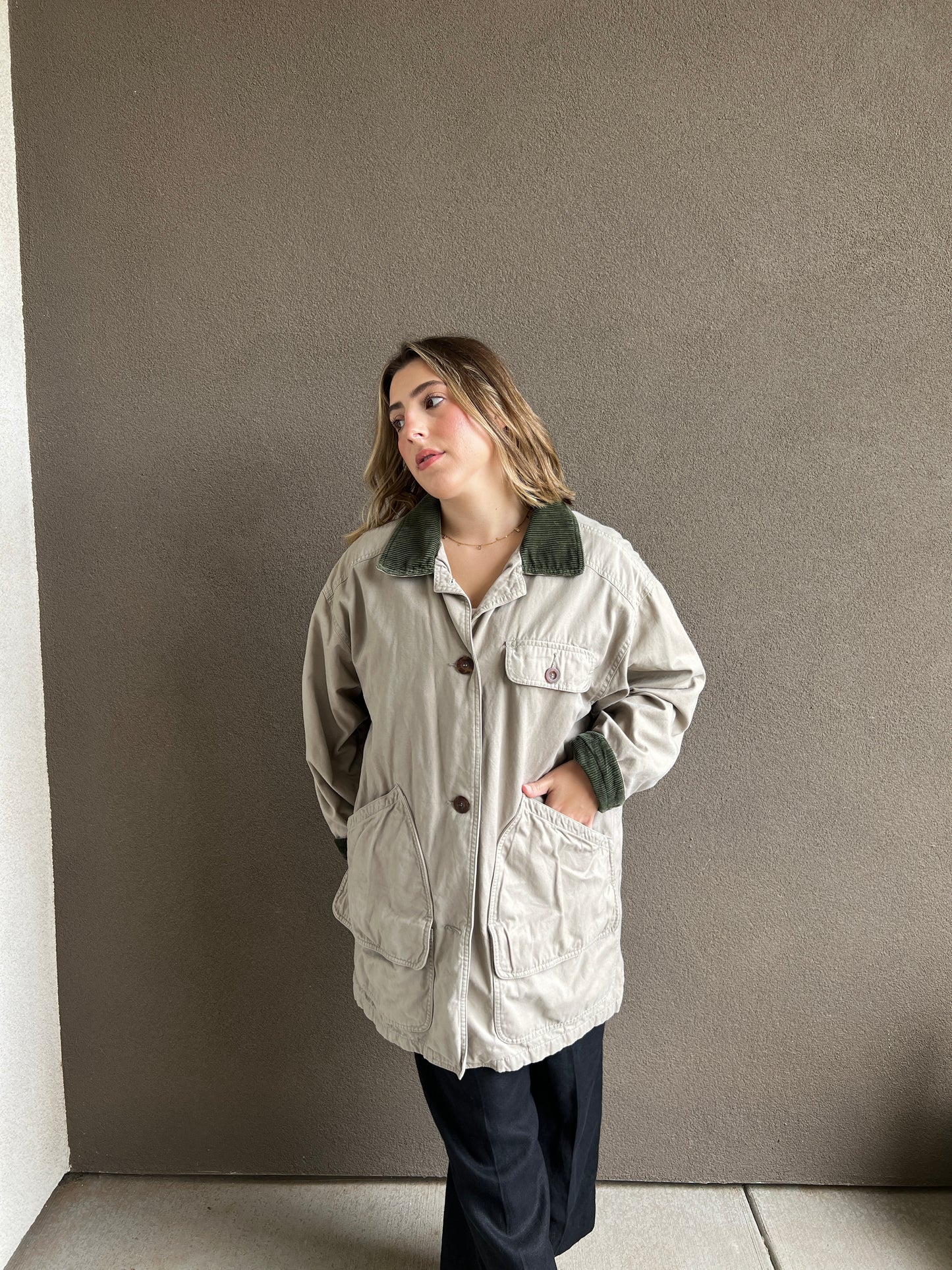 Vintage Flannel Lined Chore Coat (S)