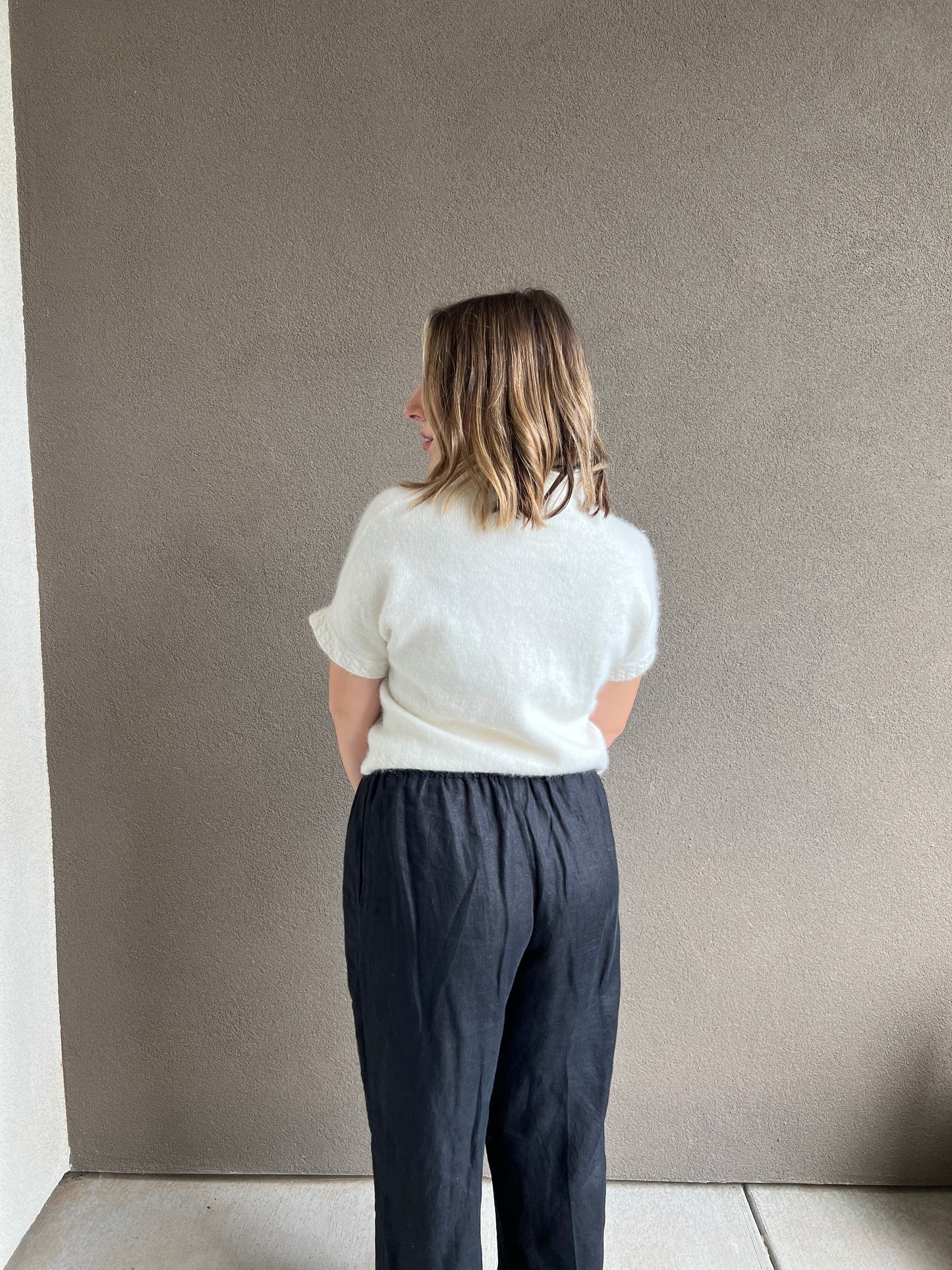 Lambswool + Alpaca Sweater Tee (L)