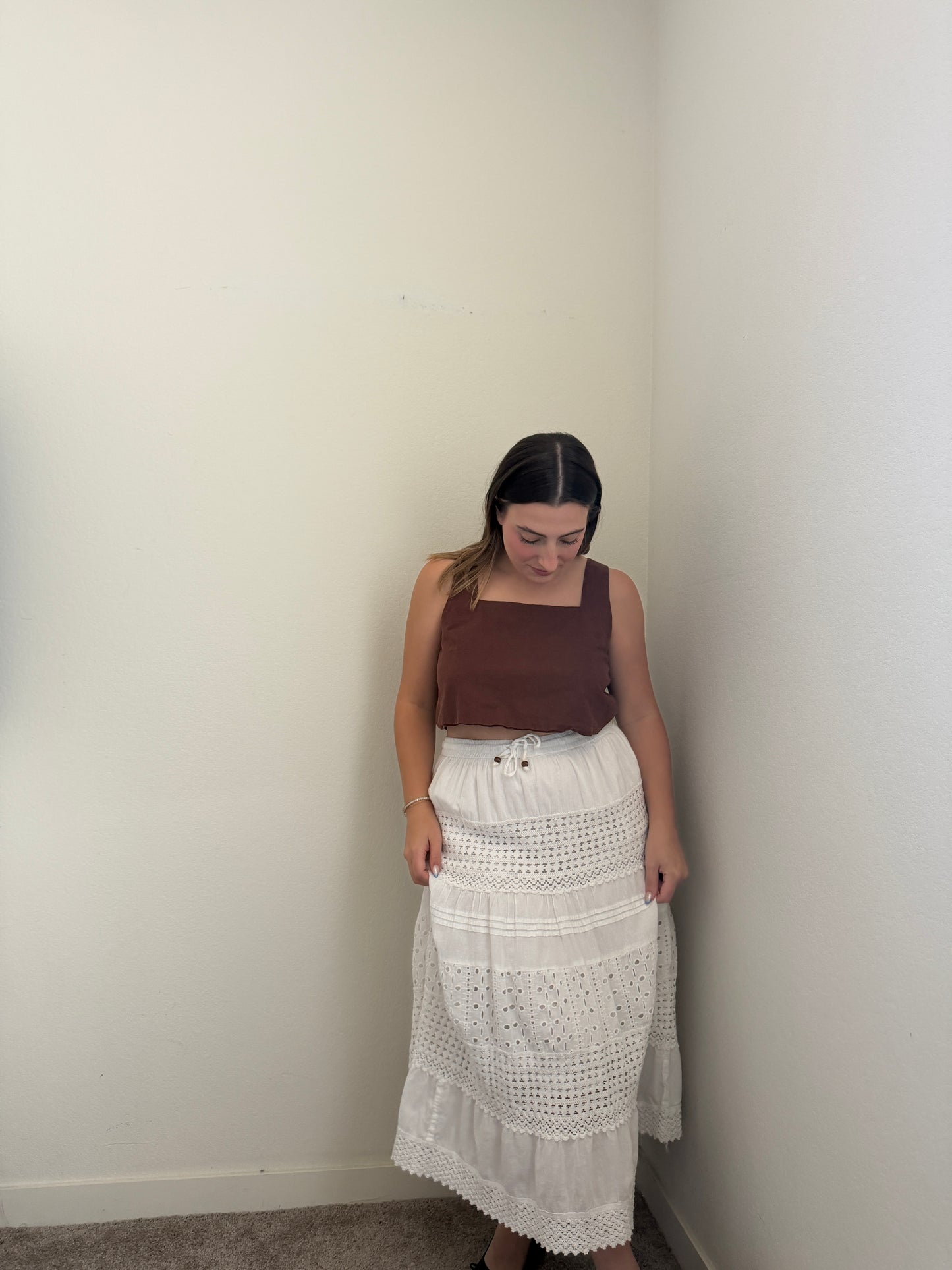 Brown Gauze Skirt (1X)