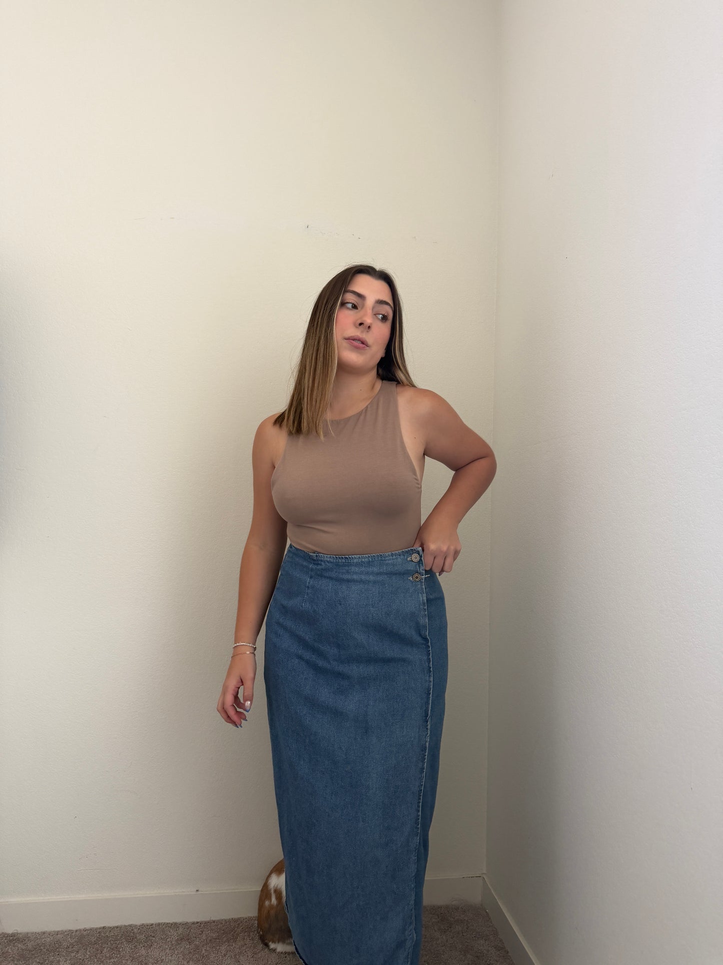 Denim Wrap Midi Skirt (12)