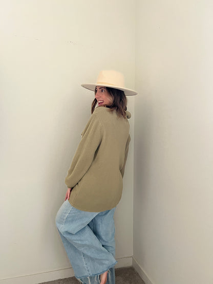 Green Soft Button Up (L)