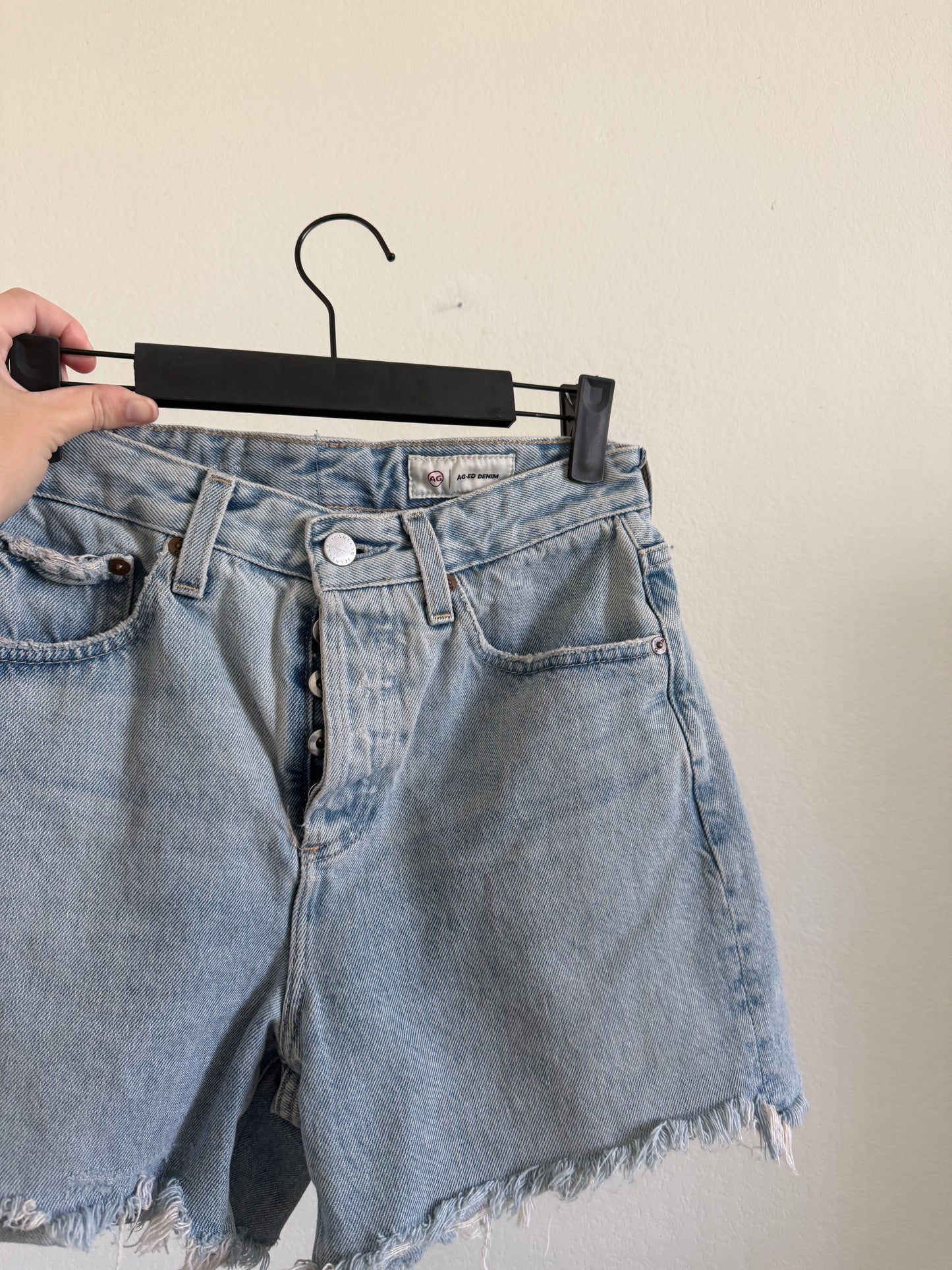 Light Wash AG Denim Shorts (28"w)