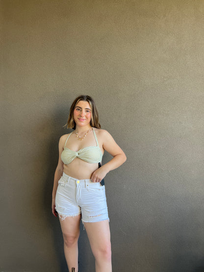 Gingham Bikini Top (42-M)