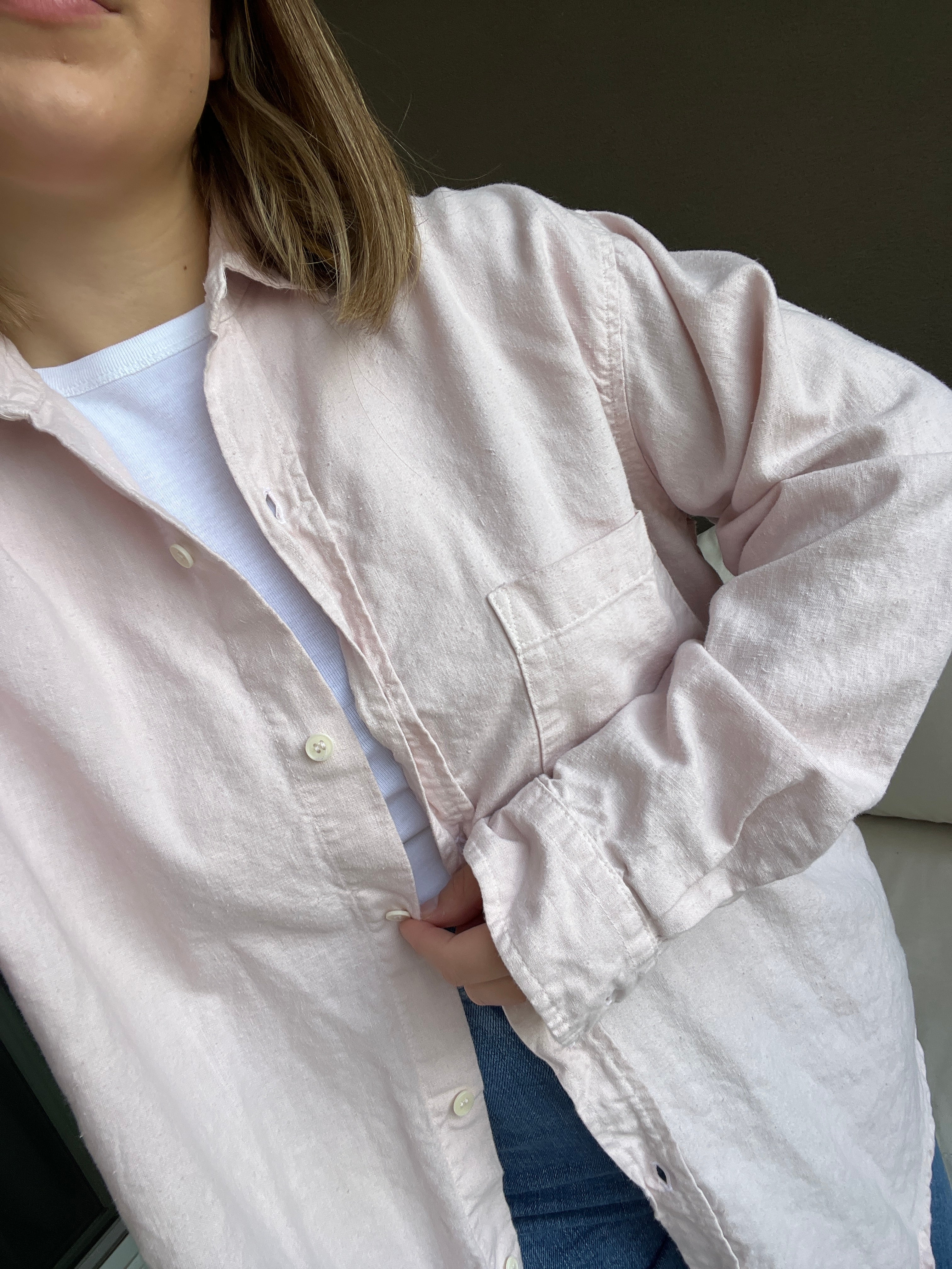 CP Shades Pink Button Up (S)