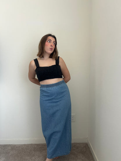 Denim Maxi Skirt (S)