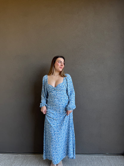 Blue Floral Maxi Dress (2)