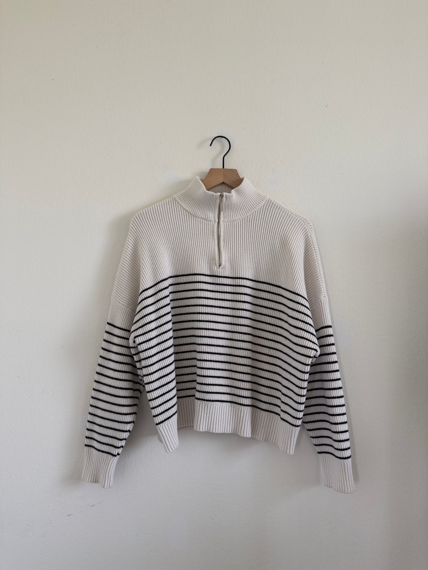 Striped Quarter Zip (L)