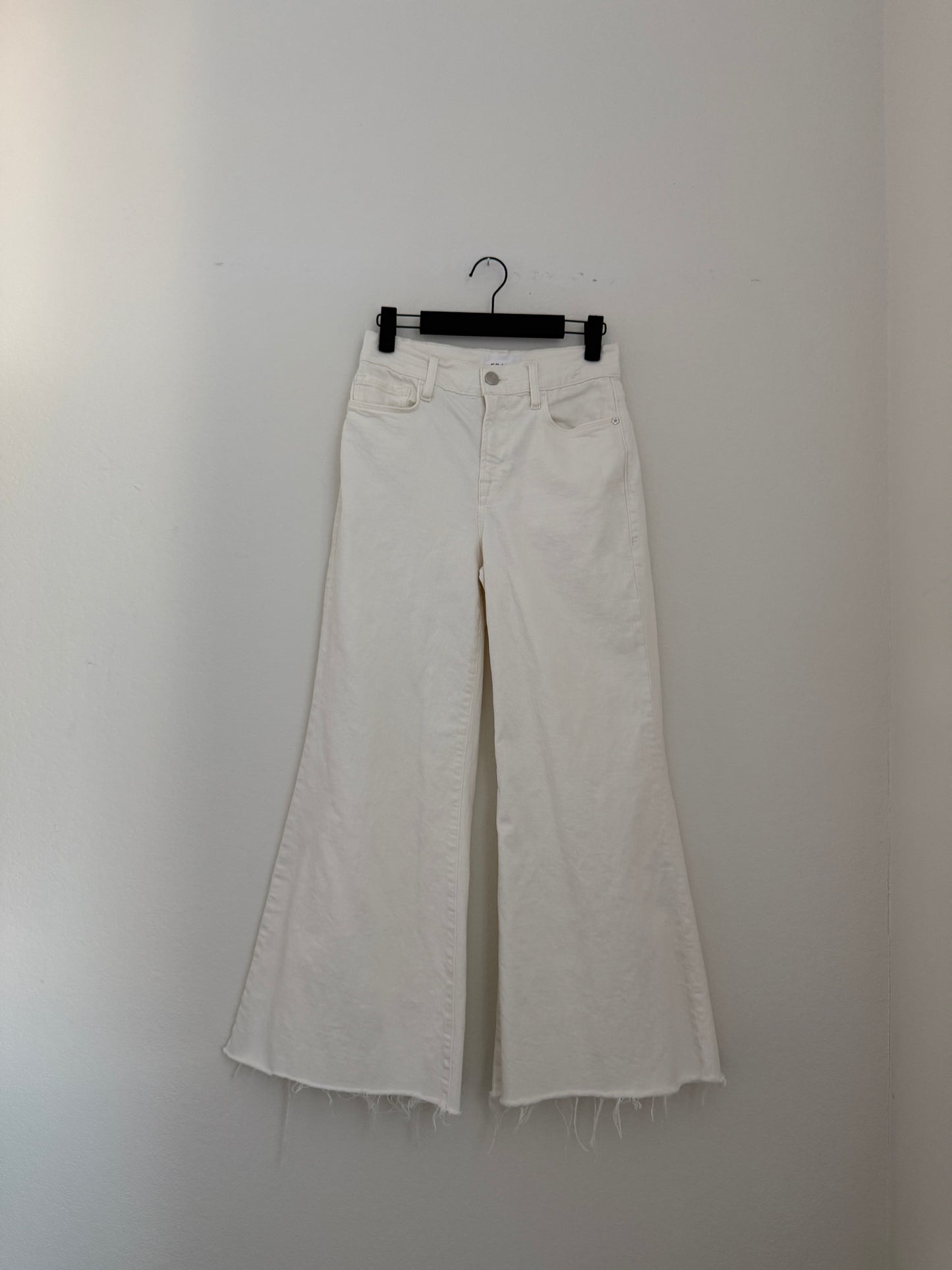 Frame White Crop Wide Leg (27"w)