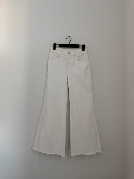 Frame White Crop Wide Leg (27"w)