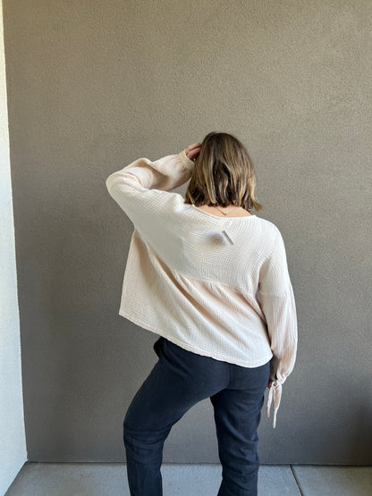 Cream Gauze Blouse (M)